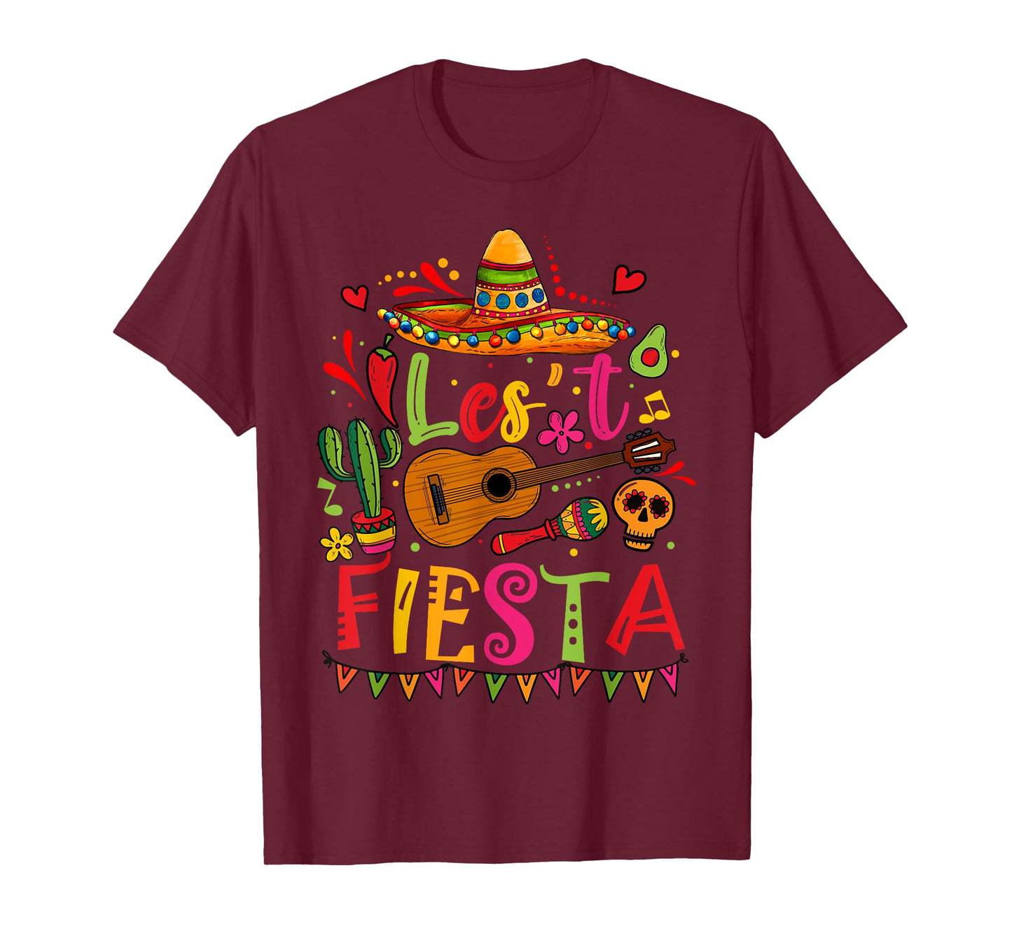 Cinco De Mayo Mexican Guitar Cactus Funny Mexican Fiesta T-Shirt