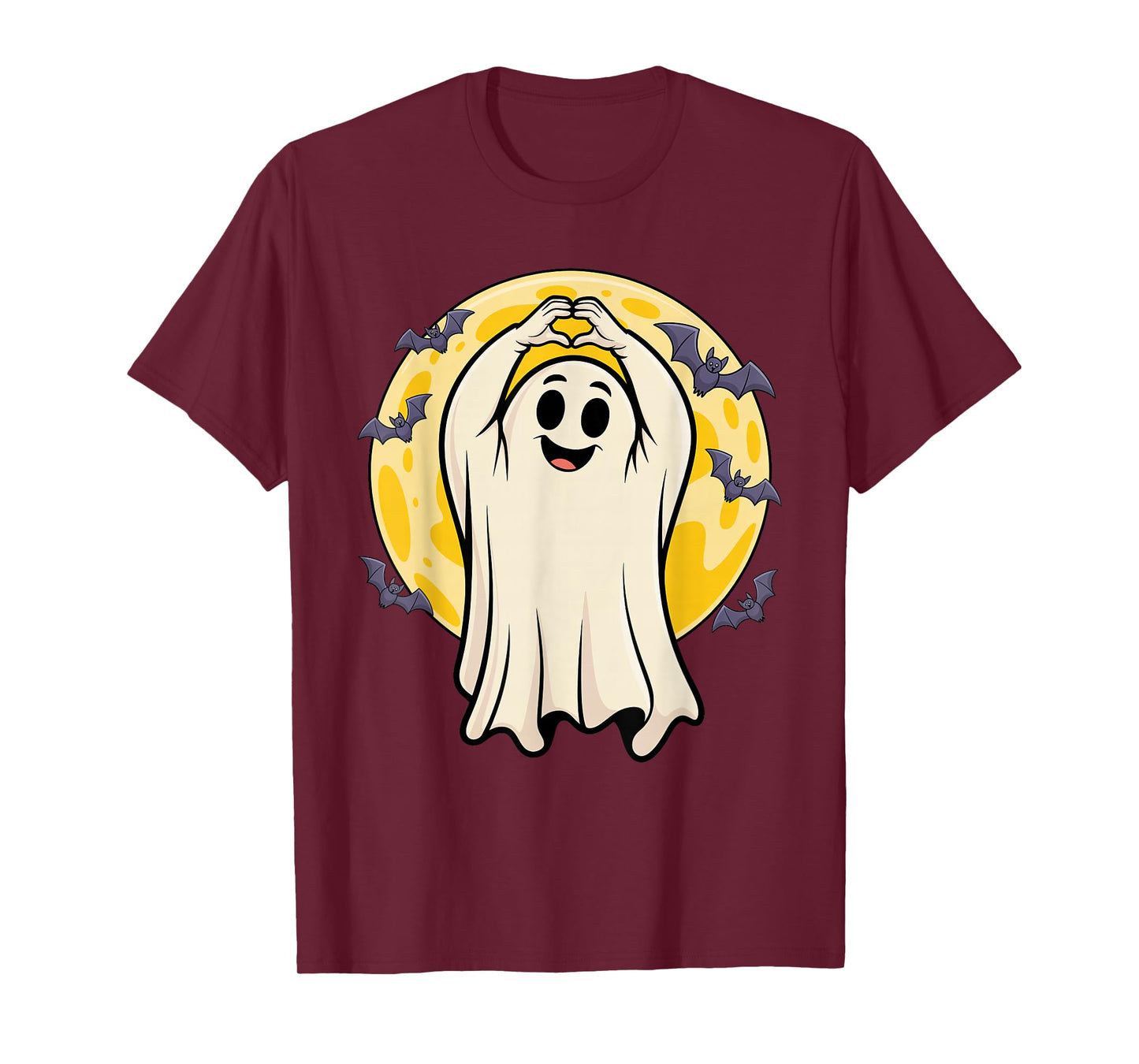 Halloween Shirts Cool Teen Boys Kids Men Halloween Boo Heart T-Shirt