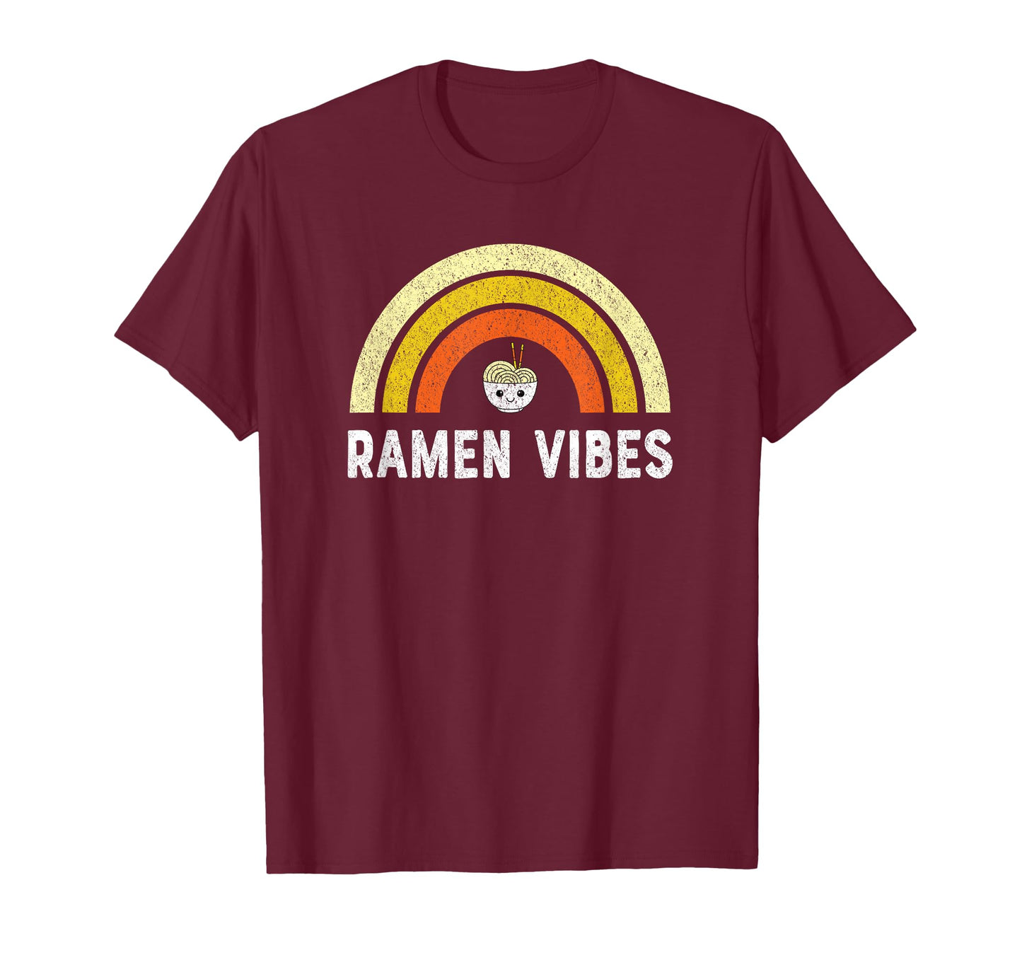 Kawaii Ramen Vibes Vintage Rainbow T-Shirt