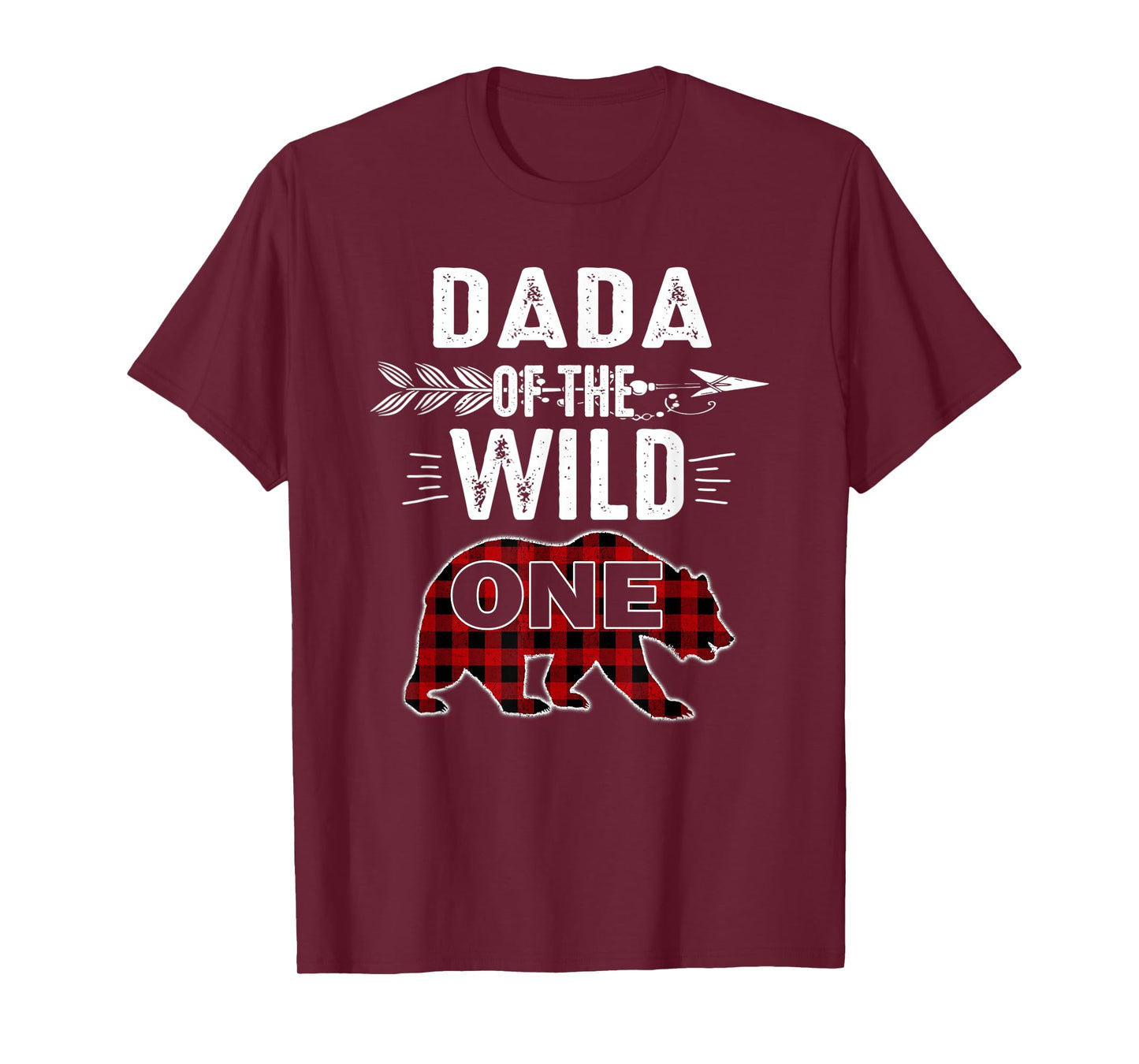 Mens Dada Of The Wild One Shirt Bear Lumberjack 1St Birthday