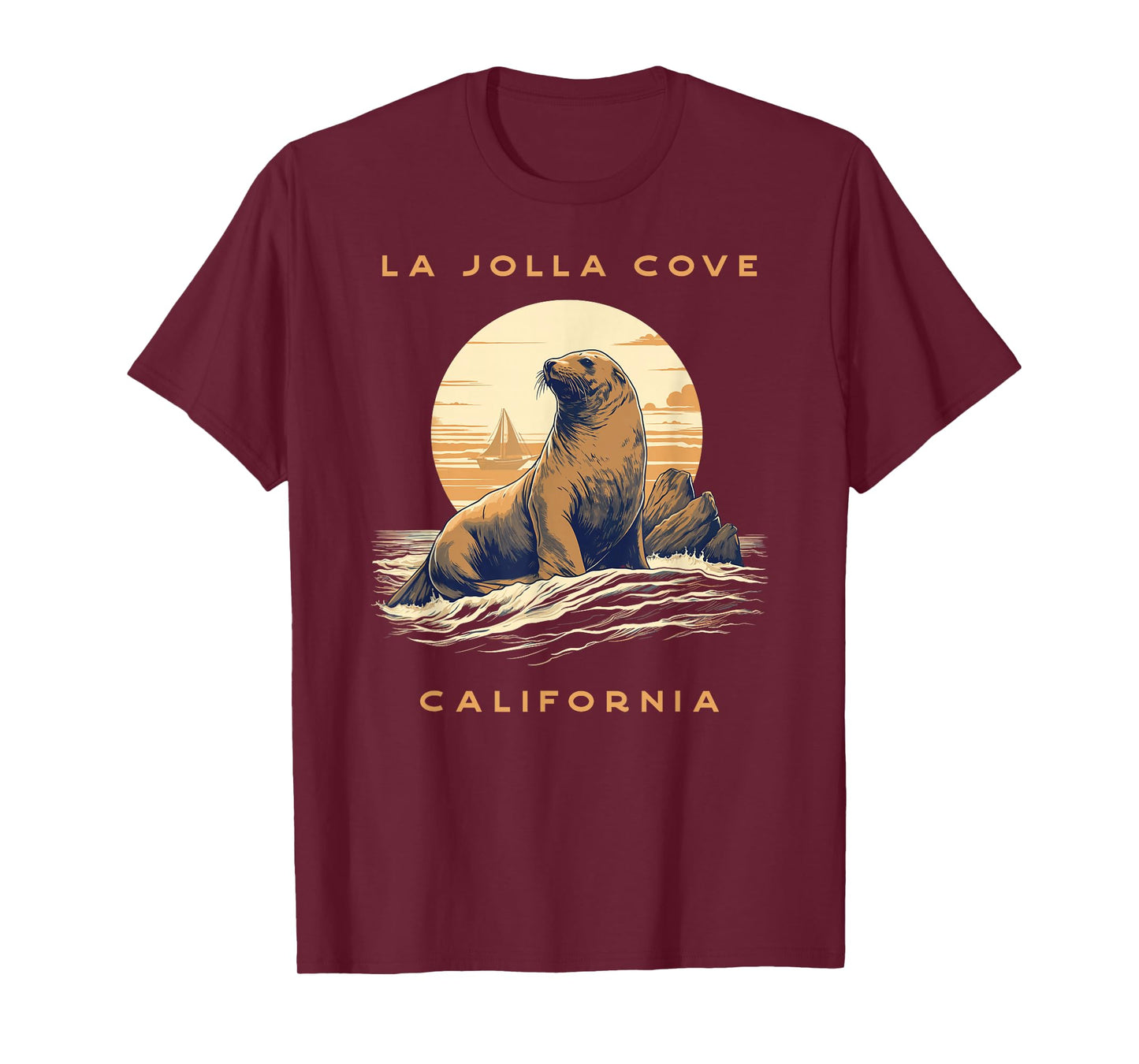 La Jolla Cove Vintage Coastal Sea Lion T-Shirt
