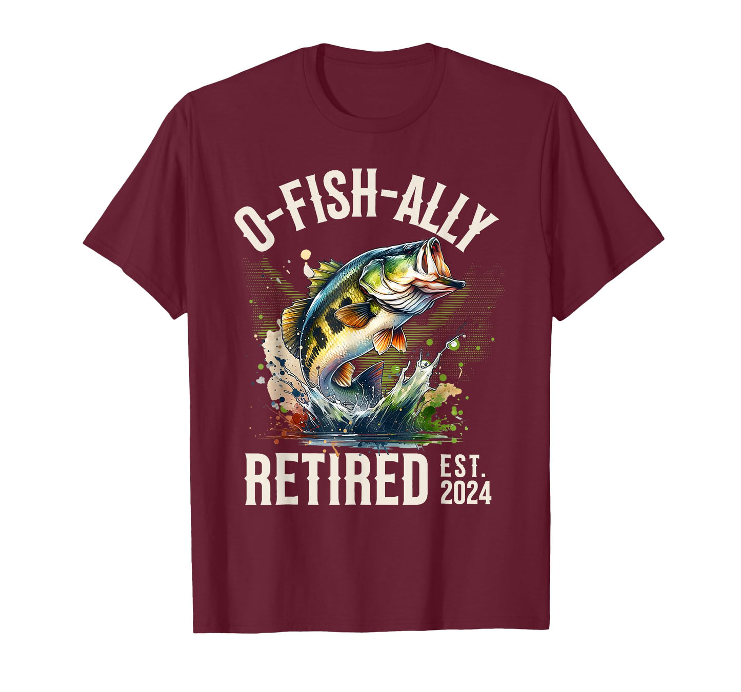 Fisherman Fishing Retirement Gift O-Fish-Ally Retired T-Shirt