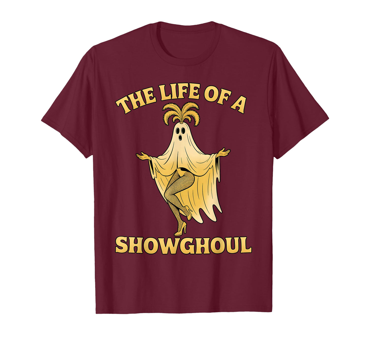 The Life of a Showghoul, Halloween Showgirl, Spooky Music T-Shirt