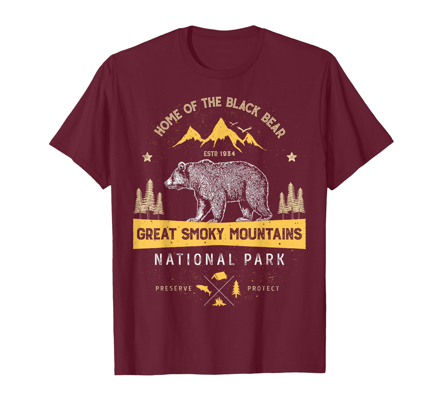Great Smoky Mountains National Park T shirt Bear Vintage T-Shirt