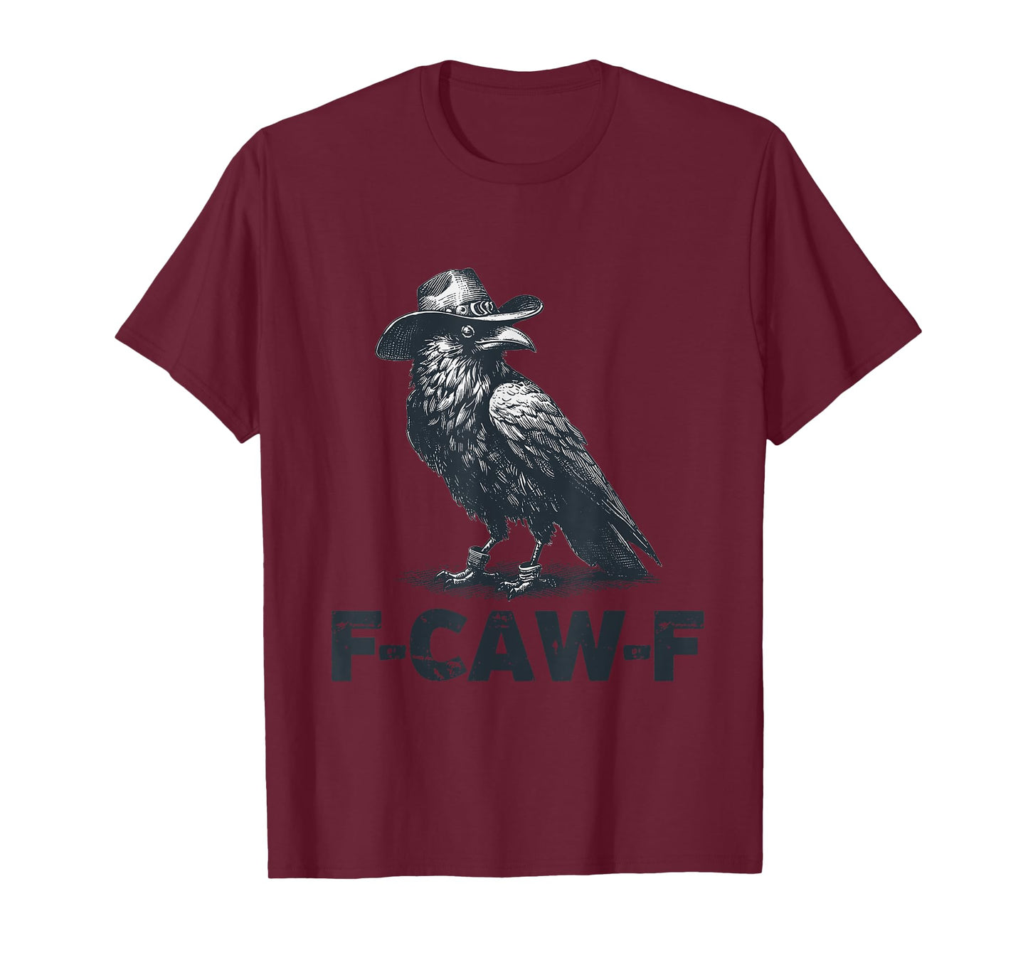 Black Crow F-Caw-F Retro Crow Lover T-Shirt