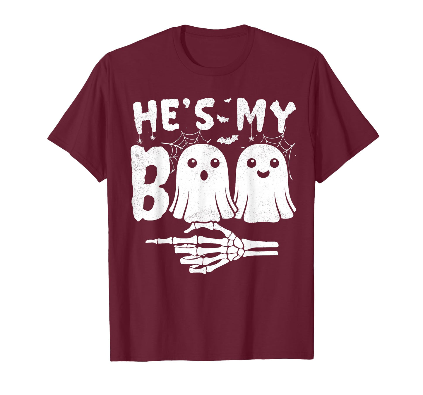 He's My Boo Funny Matching Halloween Couples for Women T-Shirt