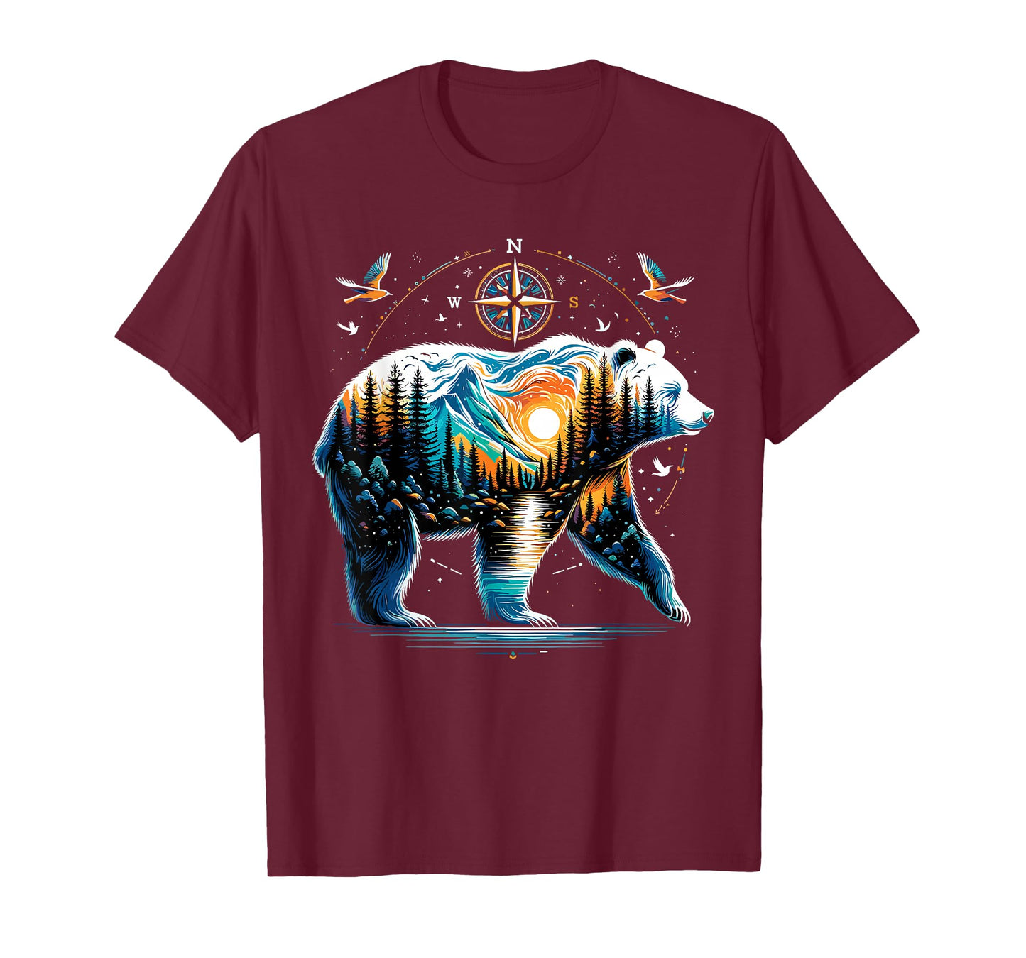 Bear Hiking Grizzly Bear Camping Camper T-Shirt