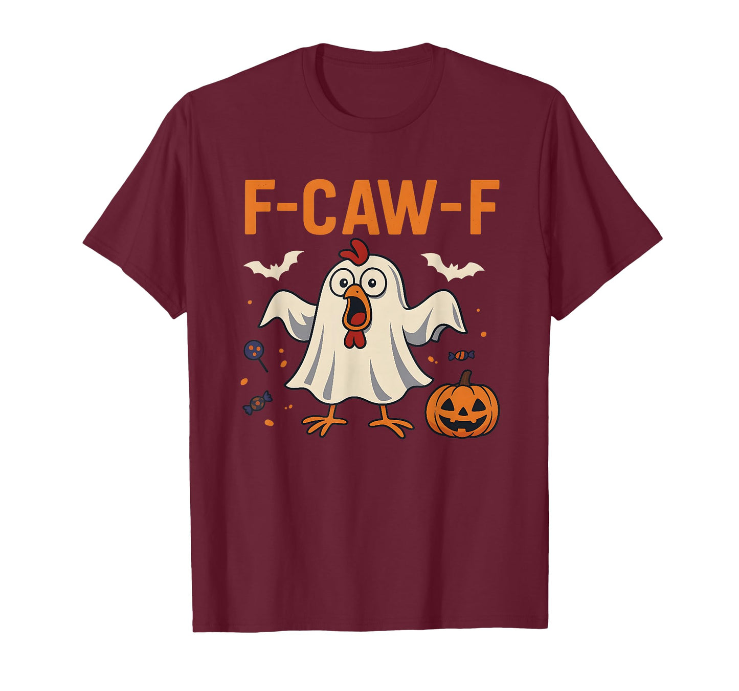 Funny F-caw-f Shirt Silly Chicken Halloween f-caw-f T-Shirt