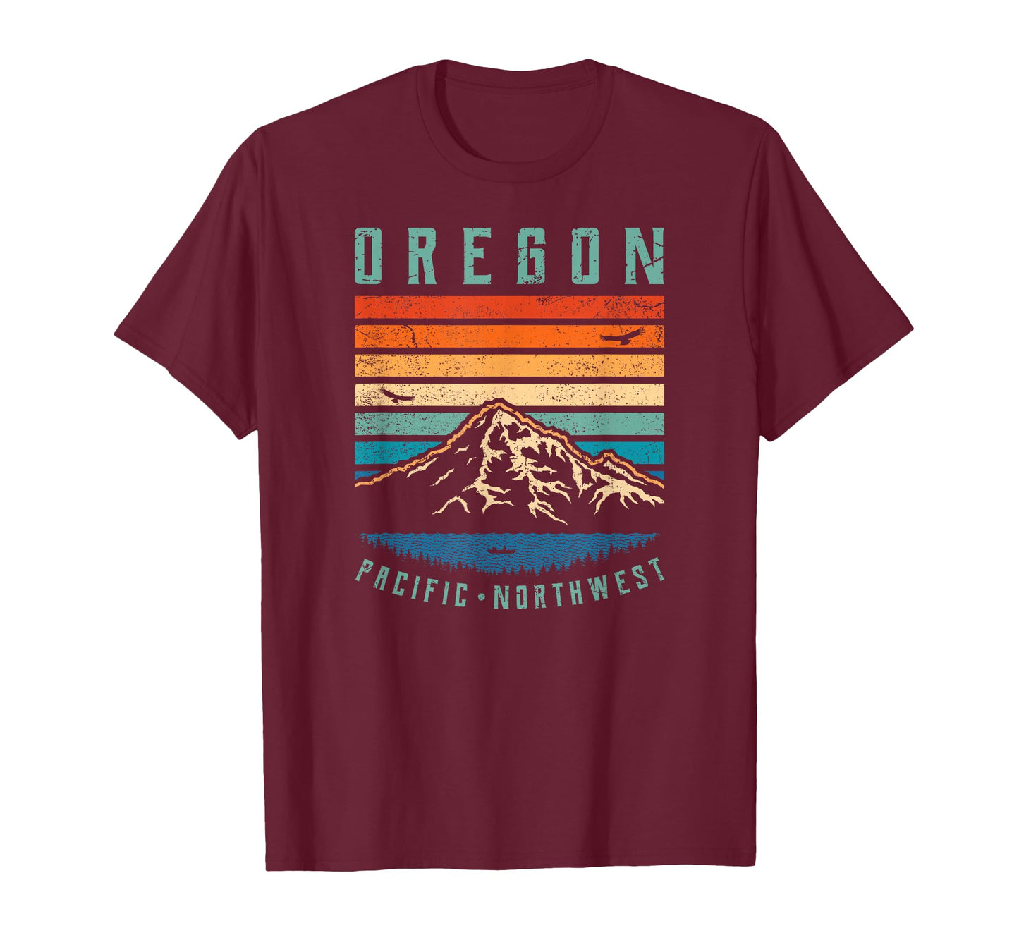 Oregon Retro T Shirt | Vintage Portland Home State Mountains T-Shirt