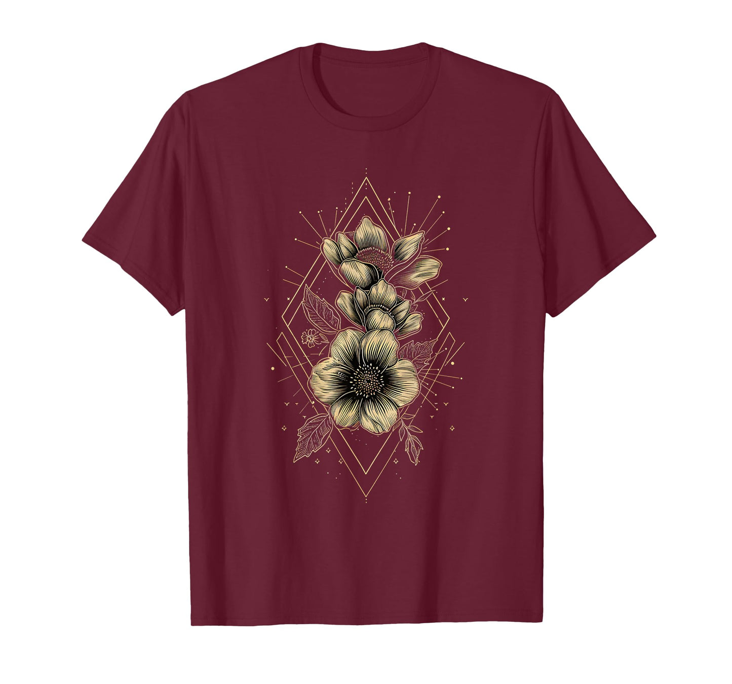 Botanical Harmony Minimalist Flower Graphic T-Shirt