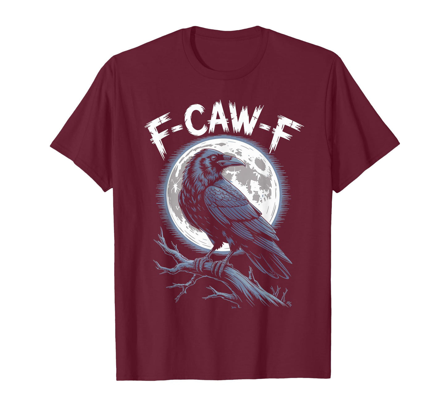 Vintage F-CAW-F Bird Raven Moon Gothic Crow for Women Men T-Shirt
