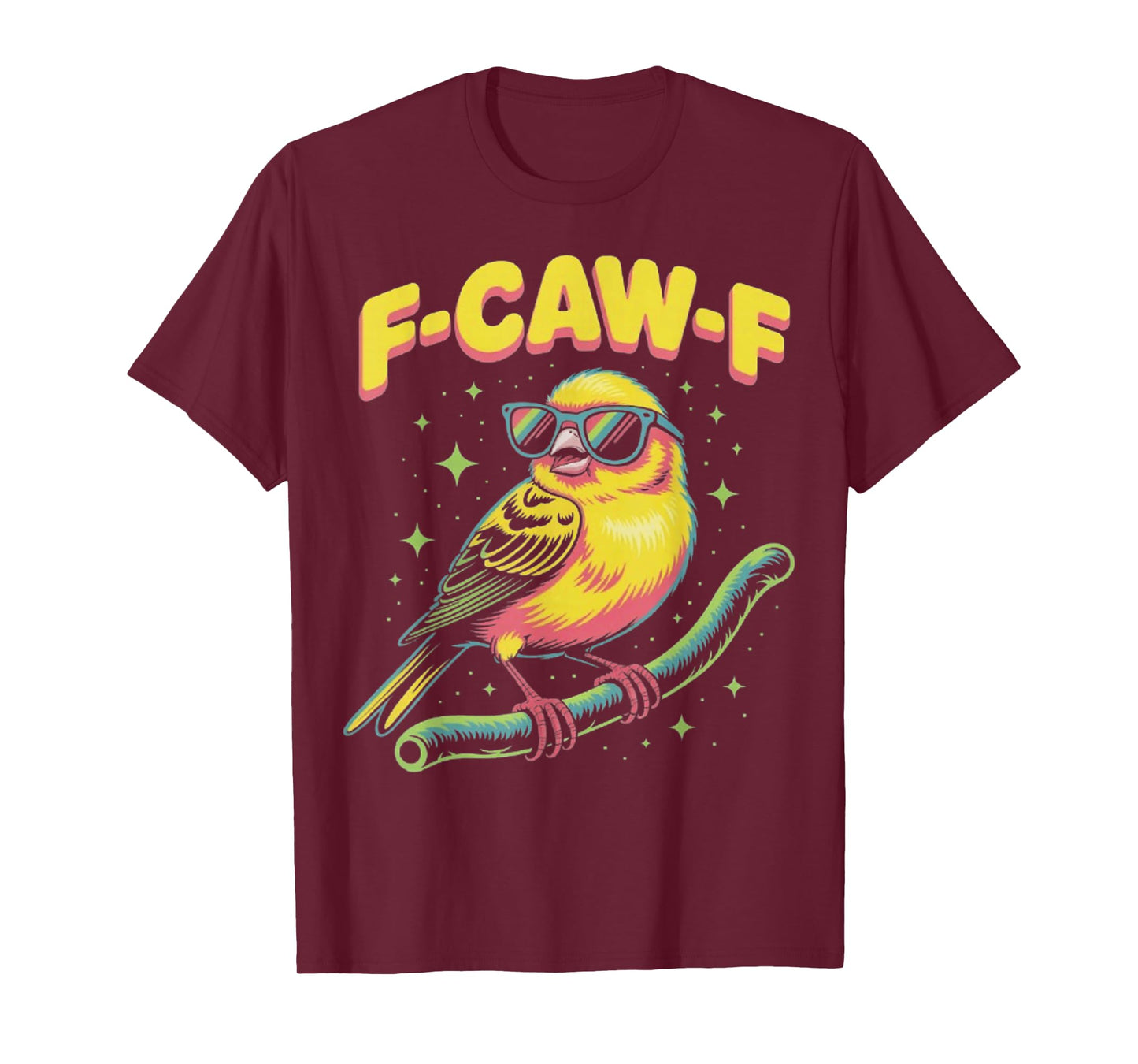 F-Caw-F Funny Cute Yellow Pink Bird T-Shirt