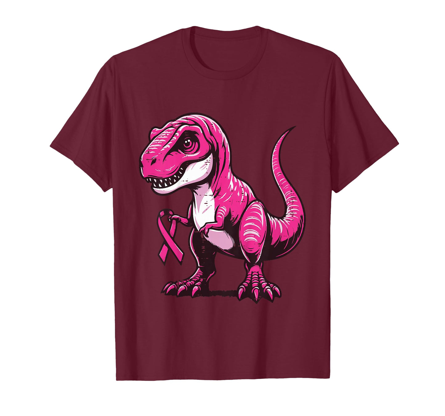 Kids Breast Cancer Ribbon Dino Trex Awareness Toddler Boys Kids T-Shirt
