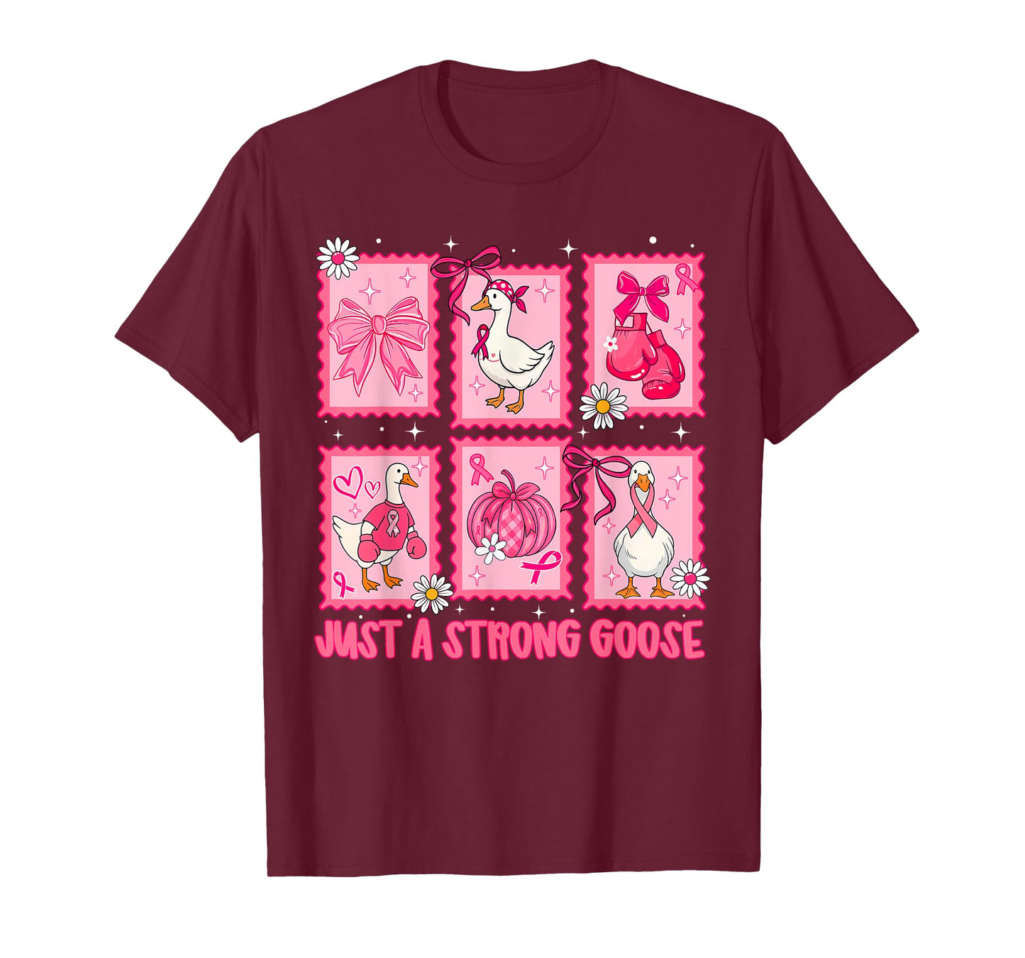 Just A Strong Goose Breast Cancer in October We Wear Pink T-Shirt