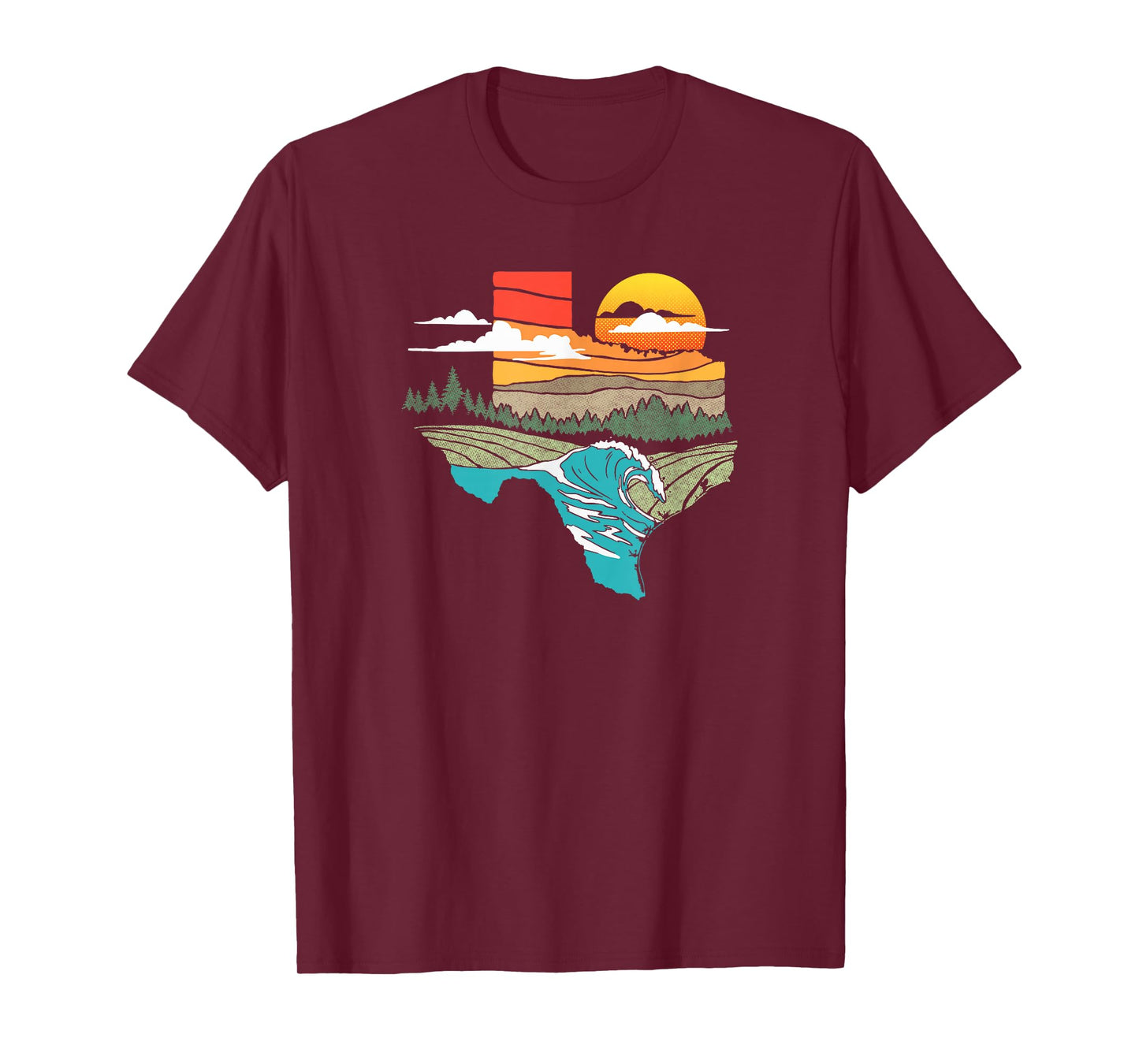 Texas Great Outdoors Nature Art Graphic T-Shirt
