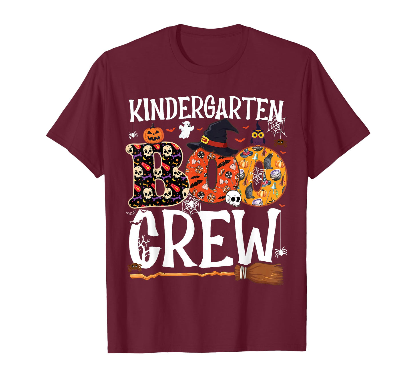 Kindergarten Boo Crew Cute Ghost Halloween Teacher Kids T-Shirt