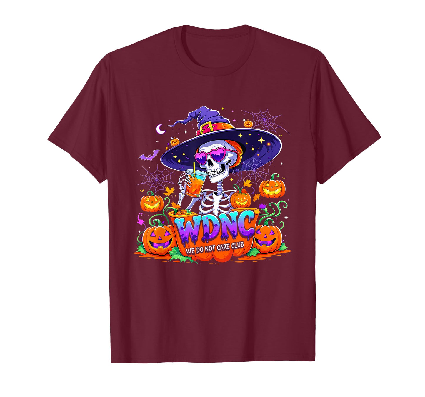 Proud Member WDNC We Do Not Care Club Skeleton Halloween T-Shirt