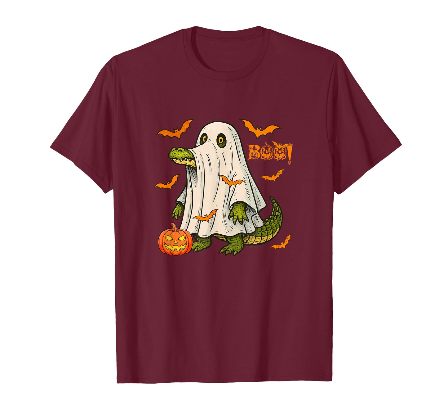 Boo Halloween Alligator Cosplay Ghost Costume Animal Lover T-Shirt