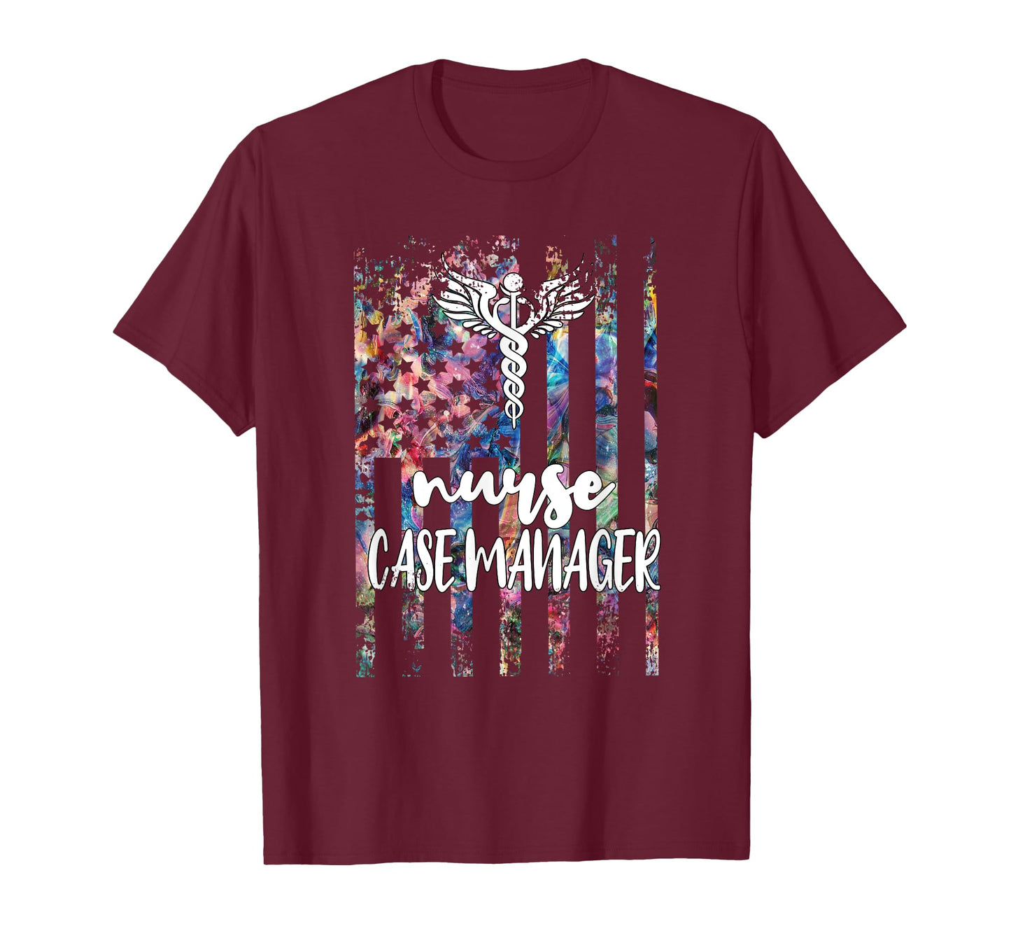 Nurse Case Manager American Flag RN Nursing Case Management T-Shirt
