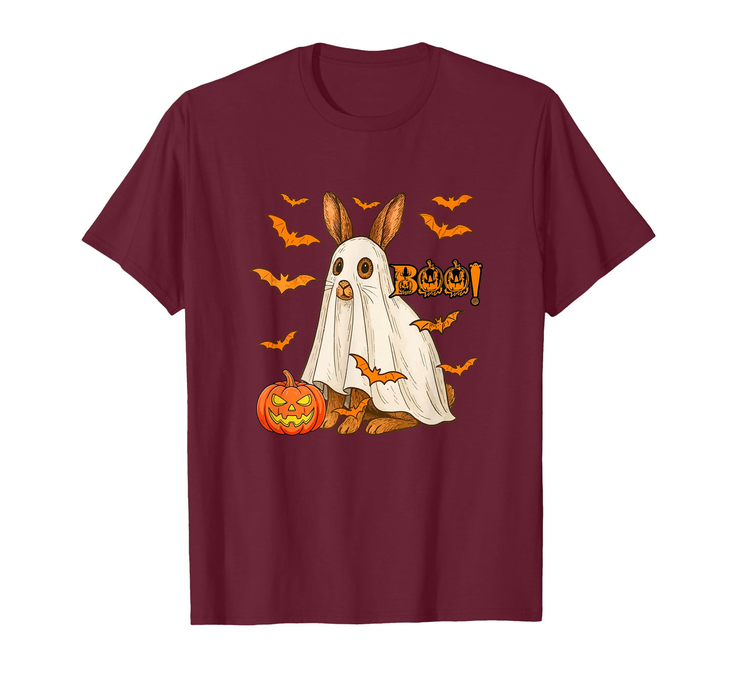 Boo Halloween Rabbit Cosplay Ghost Costume Animal Lover T-Shirt