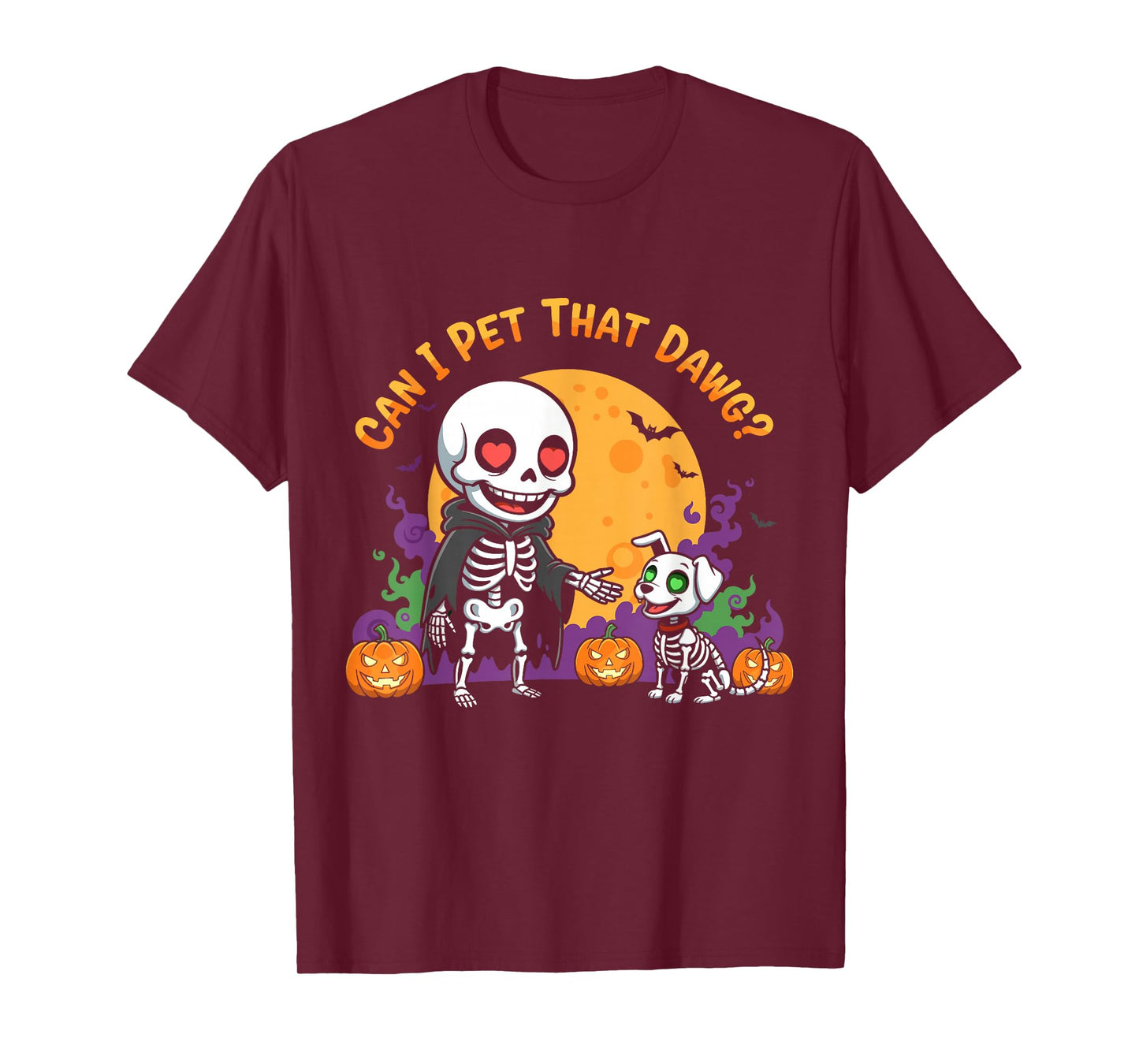 Can I Pet That Dawg Funny Skeleton Dog Lover T-Shirt