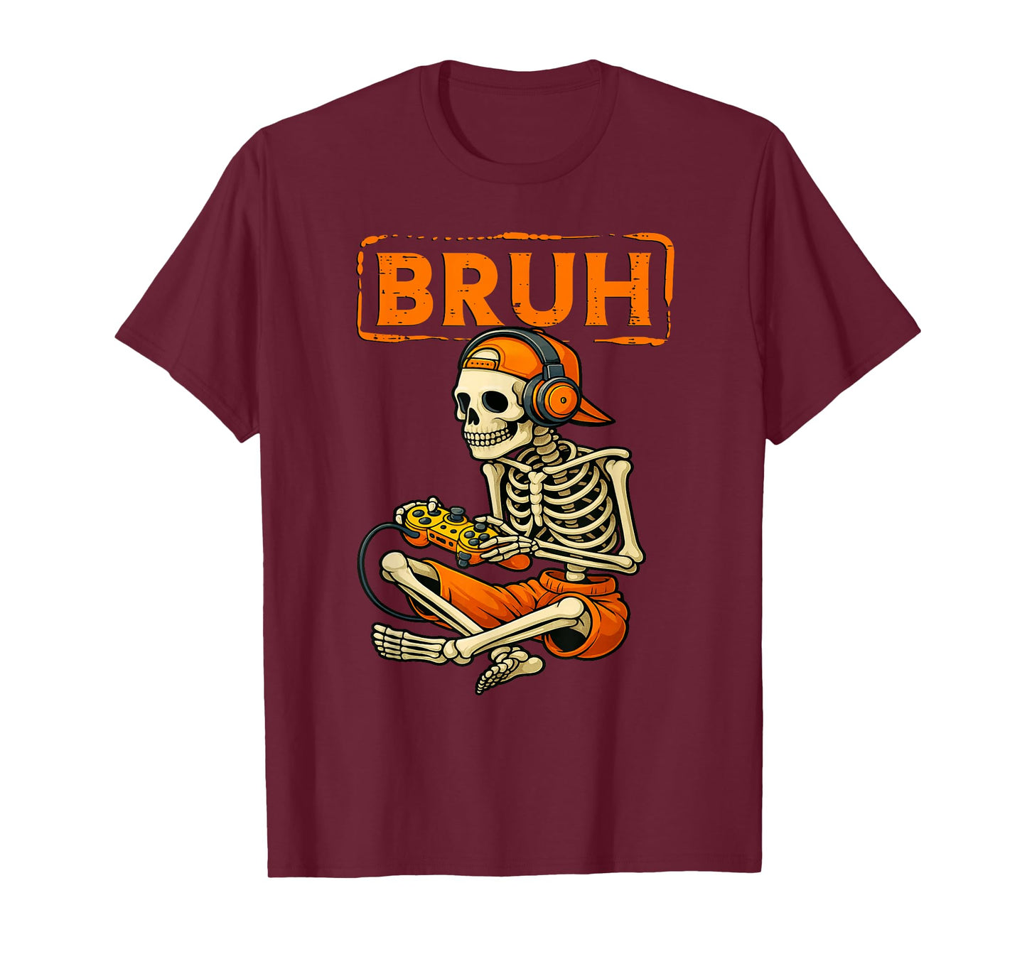 Gamer Bruh Skeleton Video Gaming Boys Men Kids T-Shirt