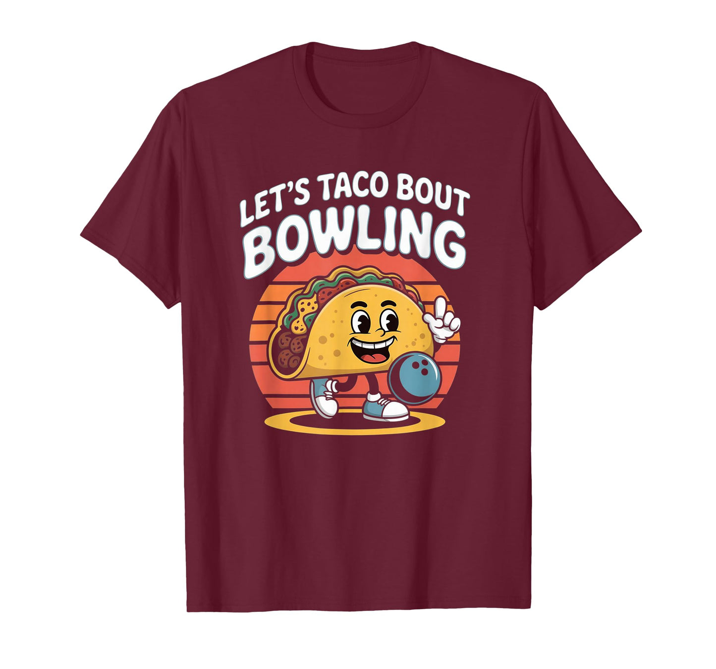 Taco Bowling League Humor Ten Pin Fun Design T-Shirt