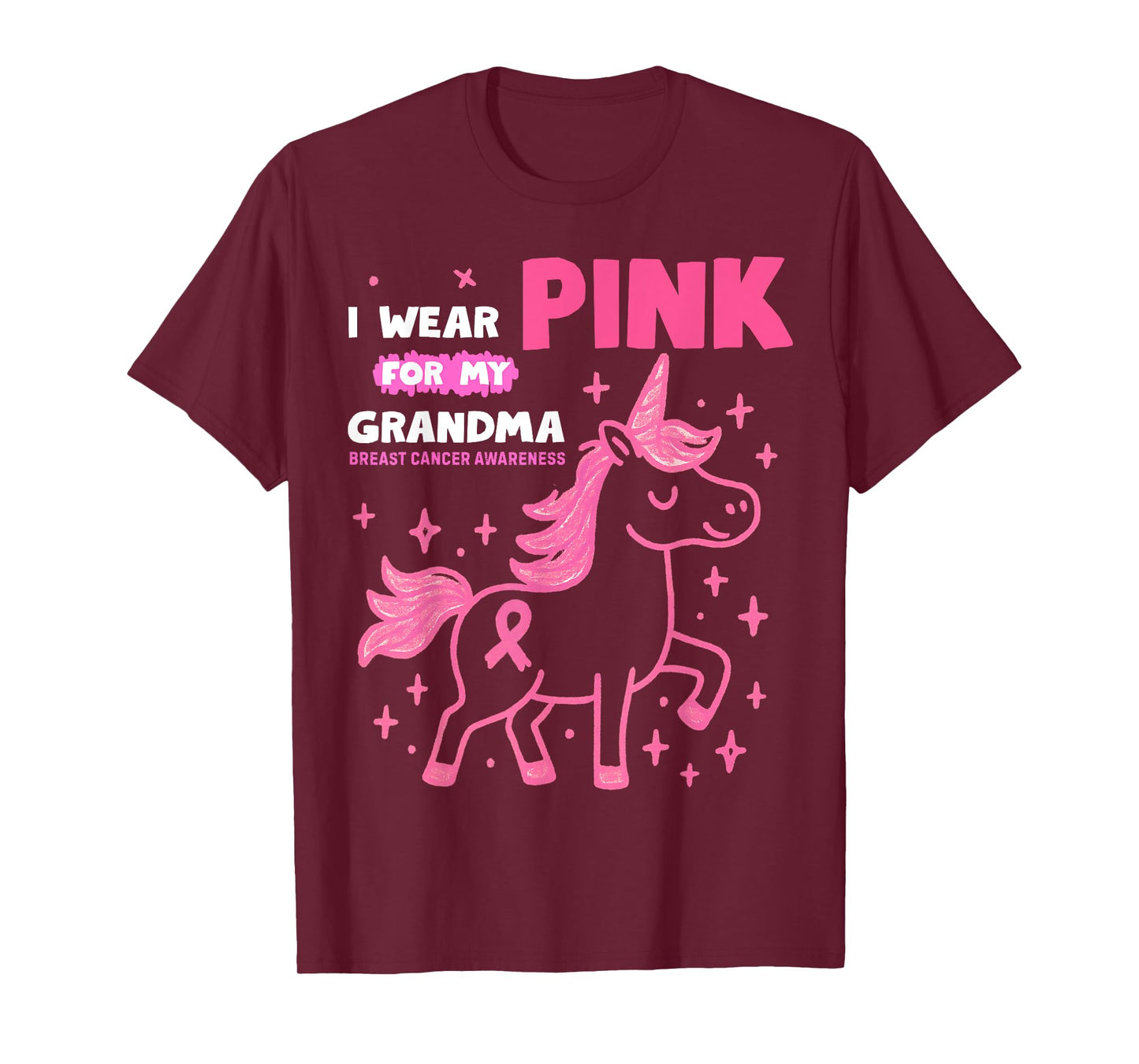 I Wear Pink for My Grandma Vintage Breast Cancer Awareness T-Shirt