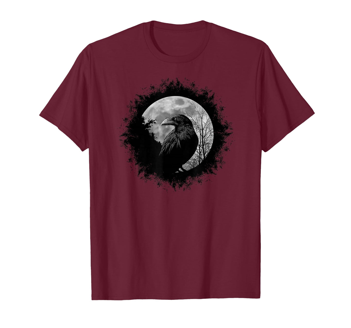 Black Crow Mystical Raven at Full Moon T-Shirt