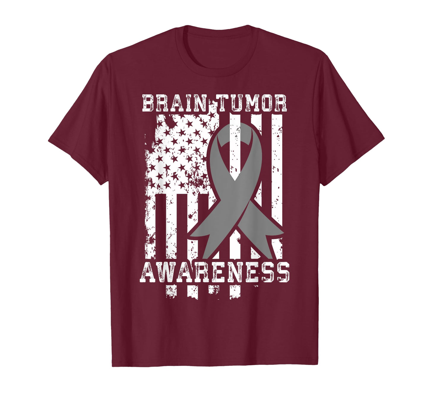American Flag Shirt Gift for Brain Tumor Patients T-Shirt