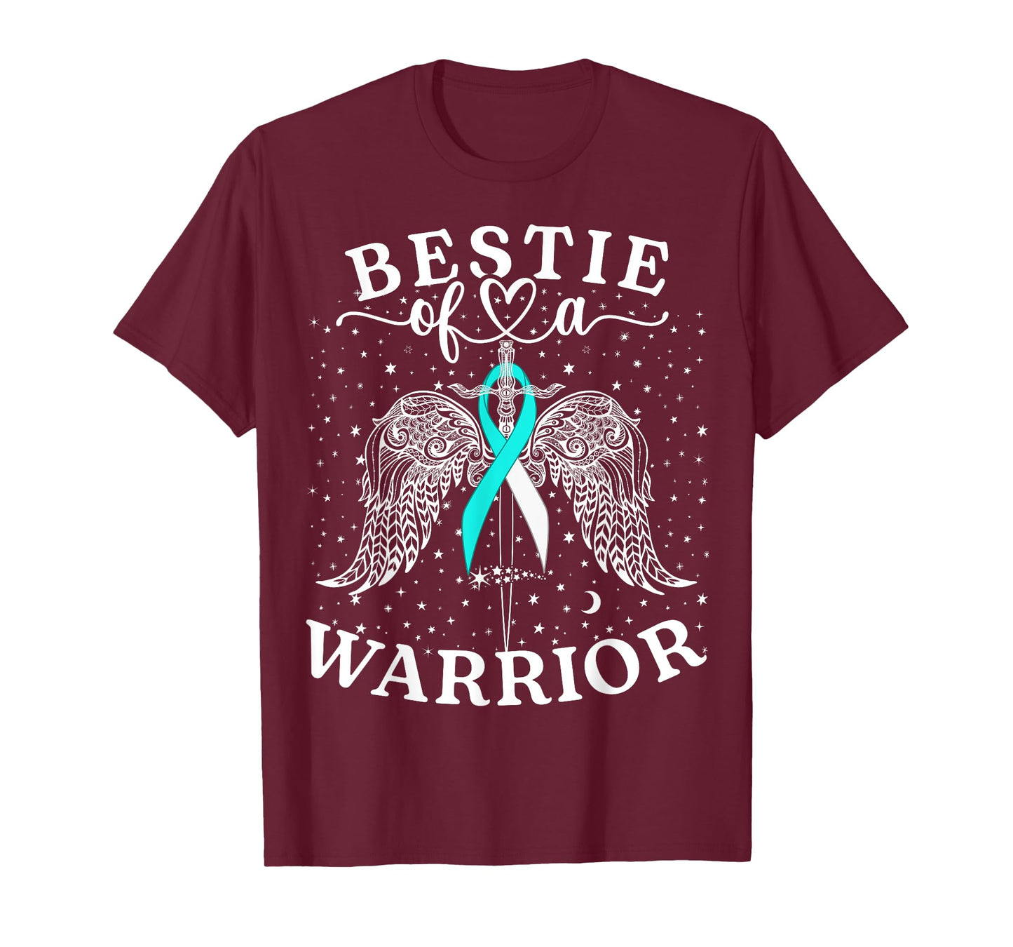Bestie Of A Warrior Cervical Cancer Awareness Support Squad T-Shirt