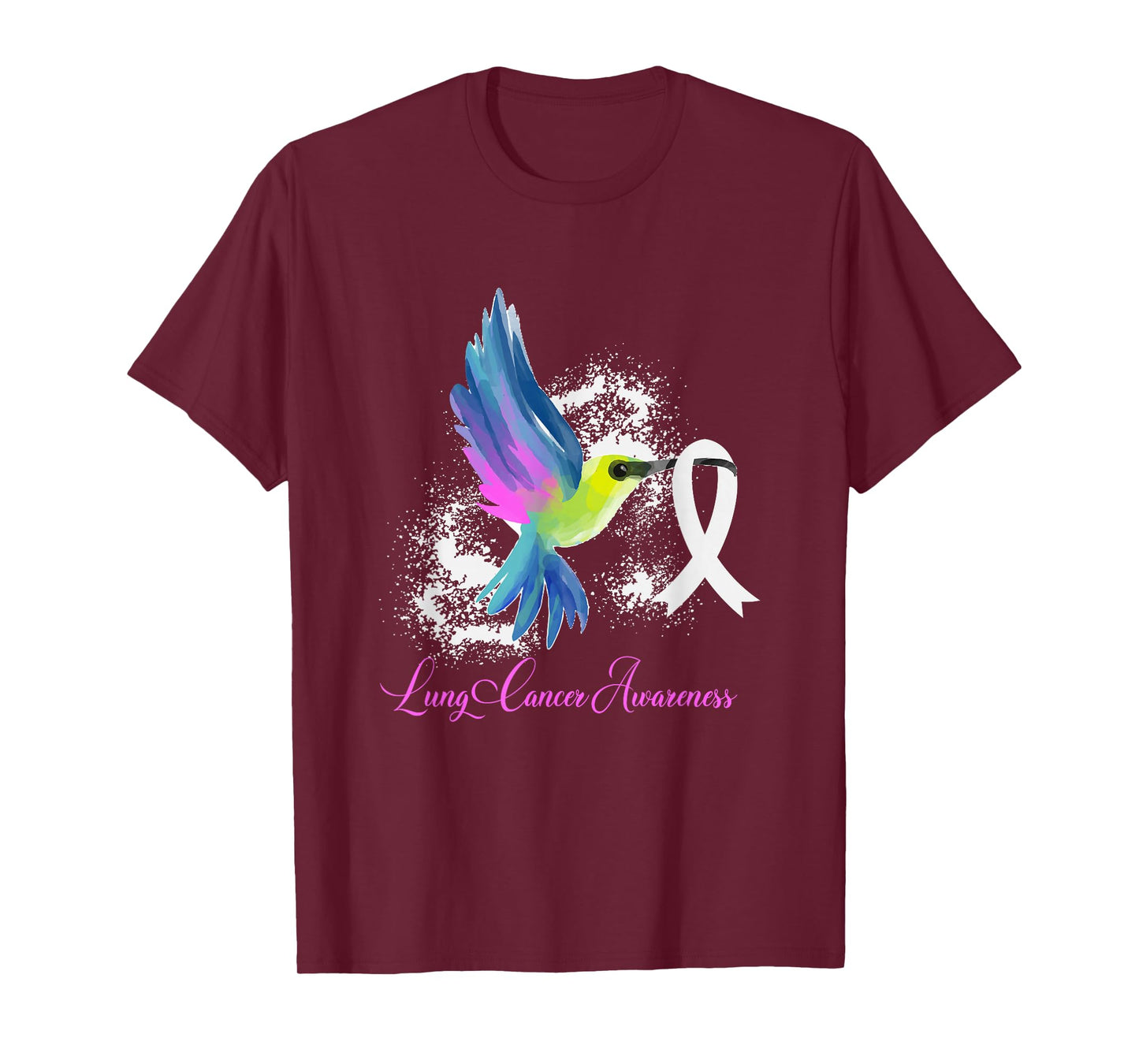 White Ribbon Lung Cancer Survivor Gift Lung Cancer Awareness T-Shirt