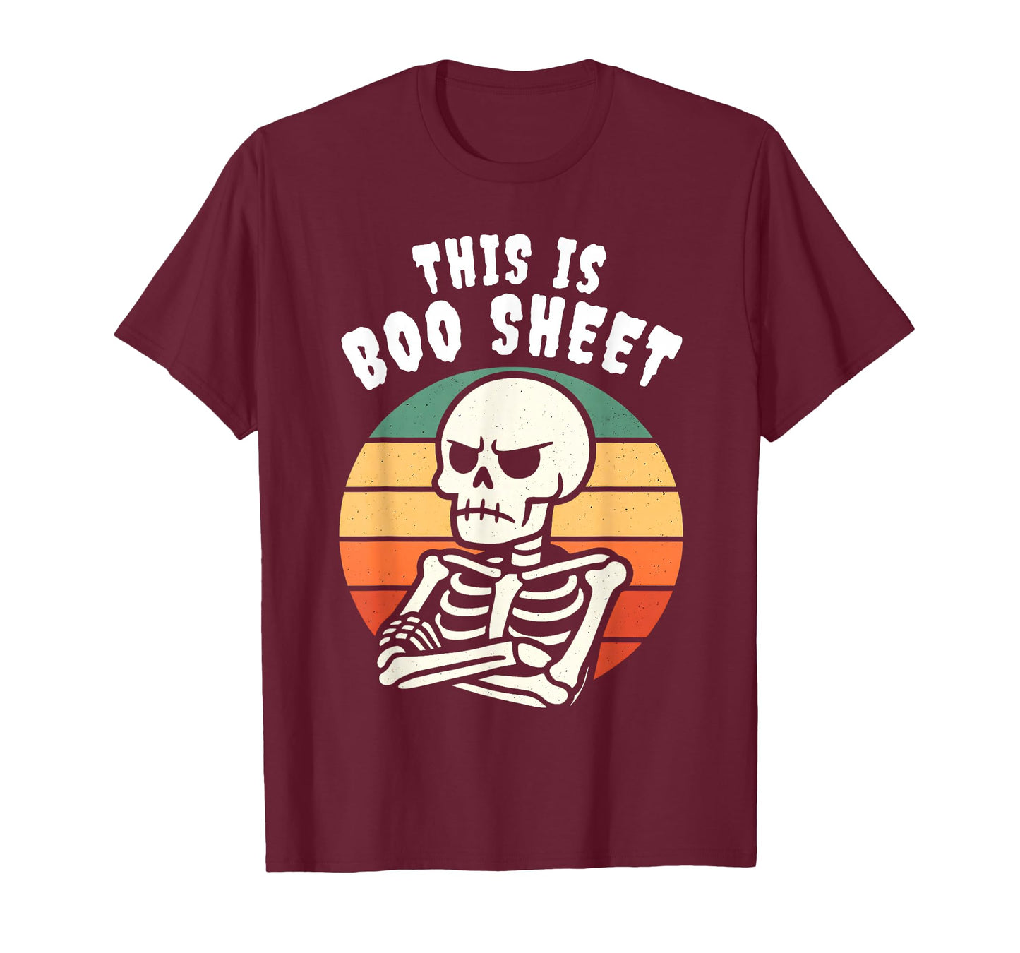 This is Boo Sheet Skeleton Retro Halloween Costume Men Women T-Shirt