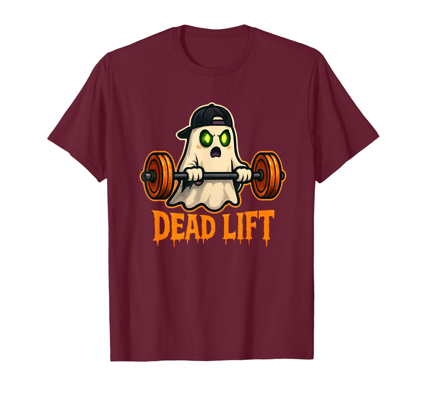 Dead Lift Funny Ghost Gym Halloween Weightlifting Pocket T-Shirt