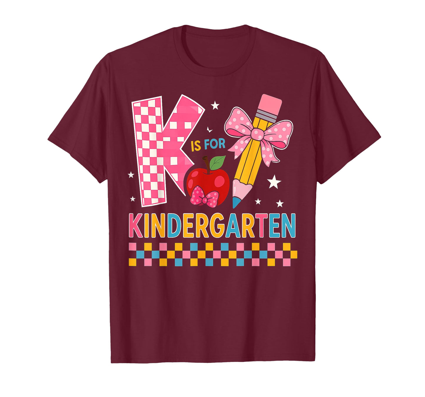 K Is For Kindergarten Teacher Coquette Bow Back to School T-Shirt
