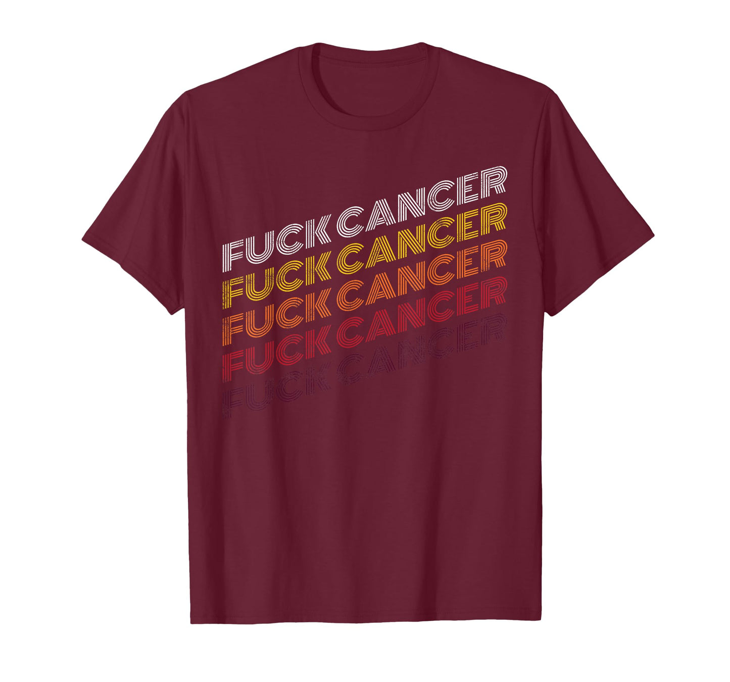 Fuck Cancer Vintage Retro Breast Cancer Awareness Gift T-Shirt