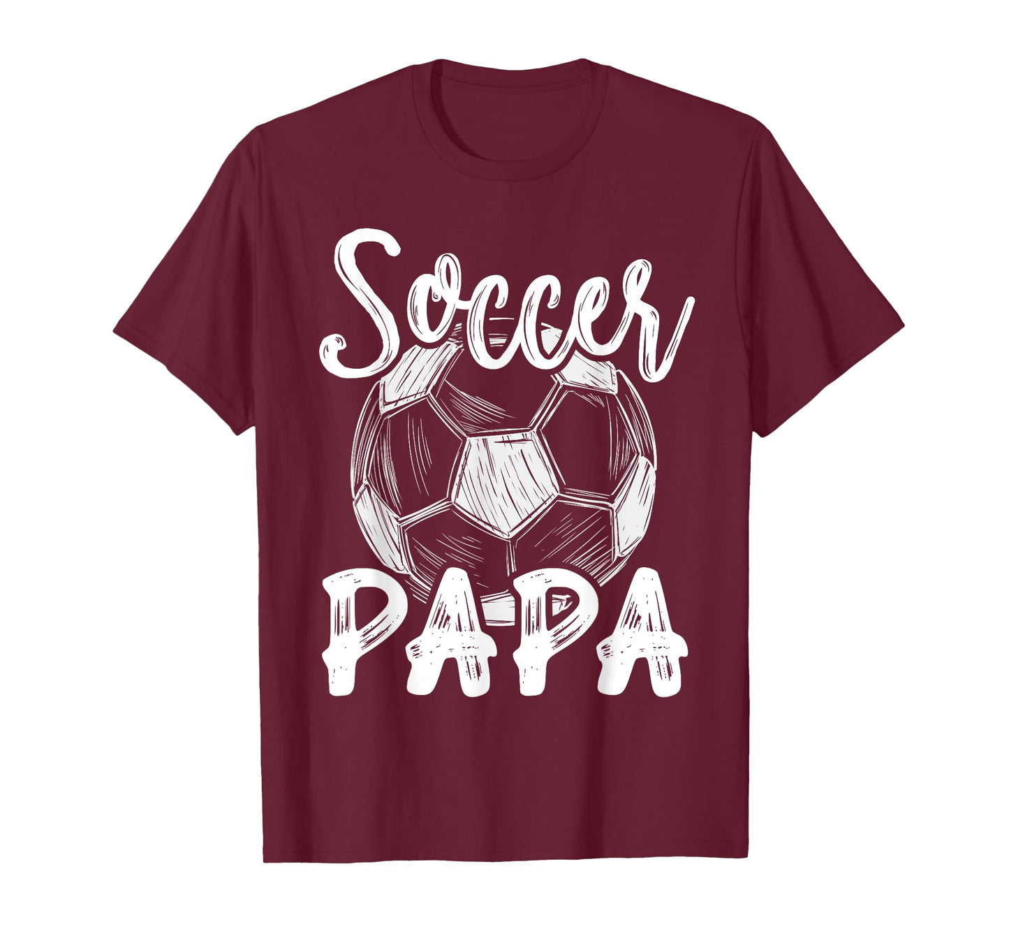 Soccer Papa For Men Family Matching Team Player Soccer Ball T-Shirt