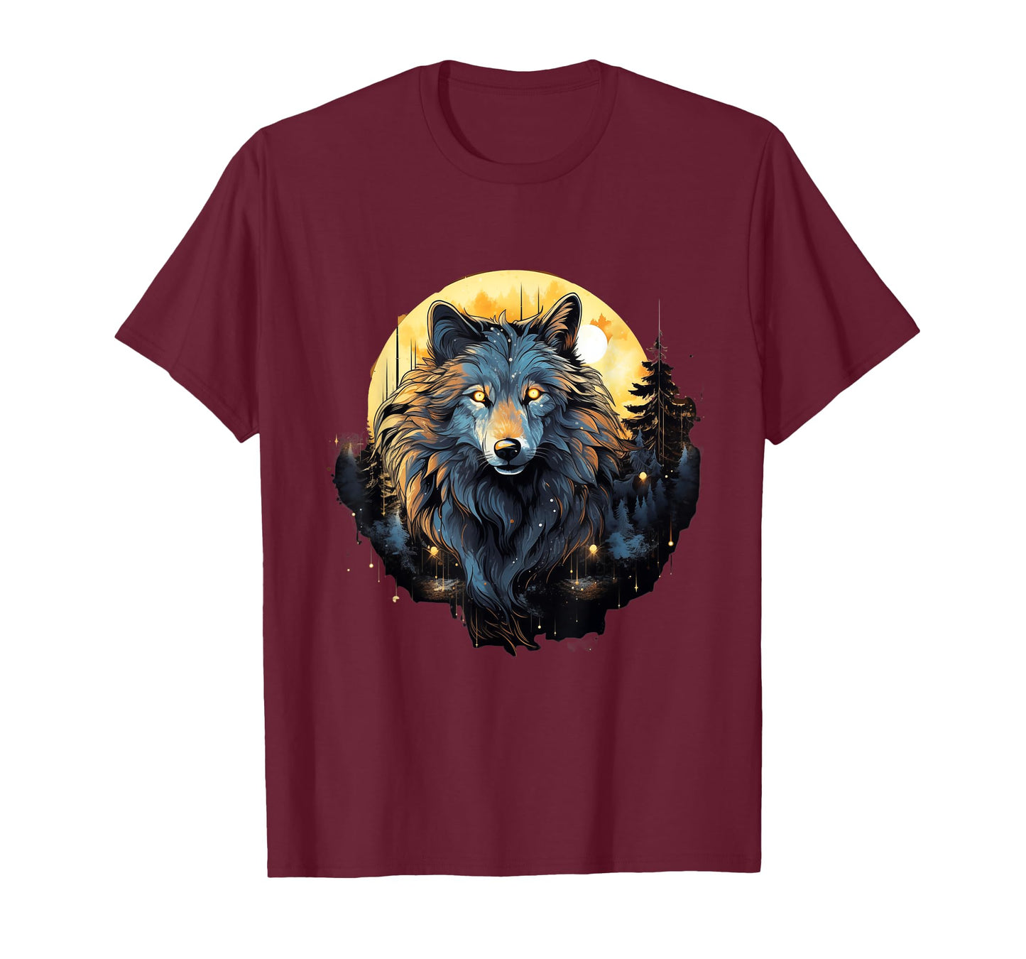 Moonlit Howls: Aesthetic Wolf for Men and Women T-Shirt