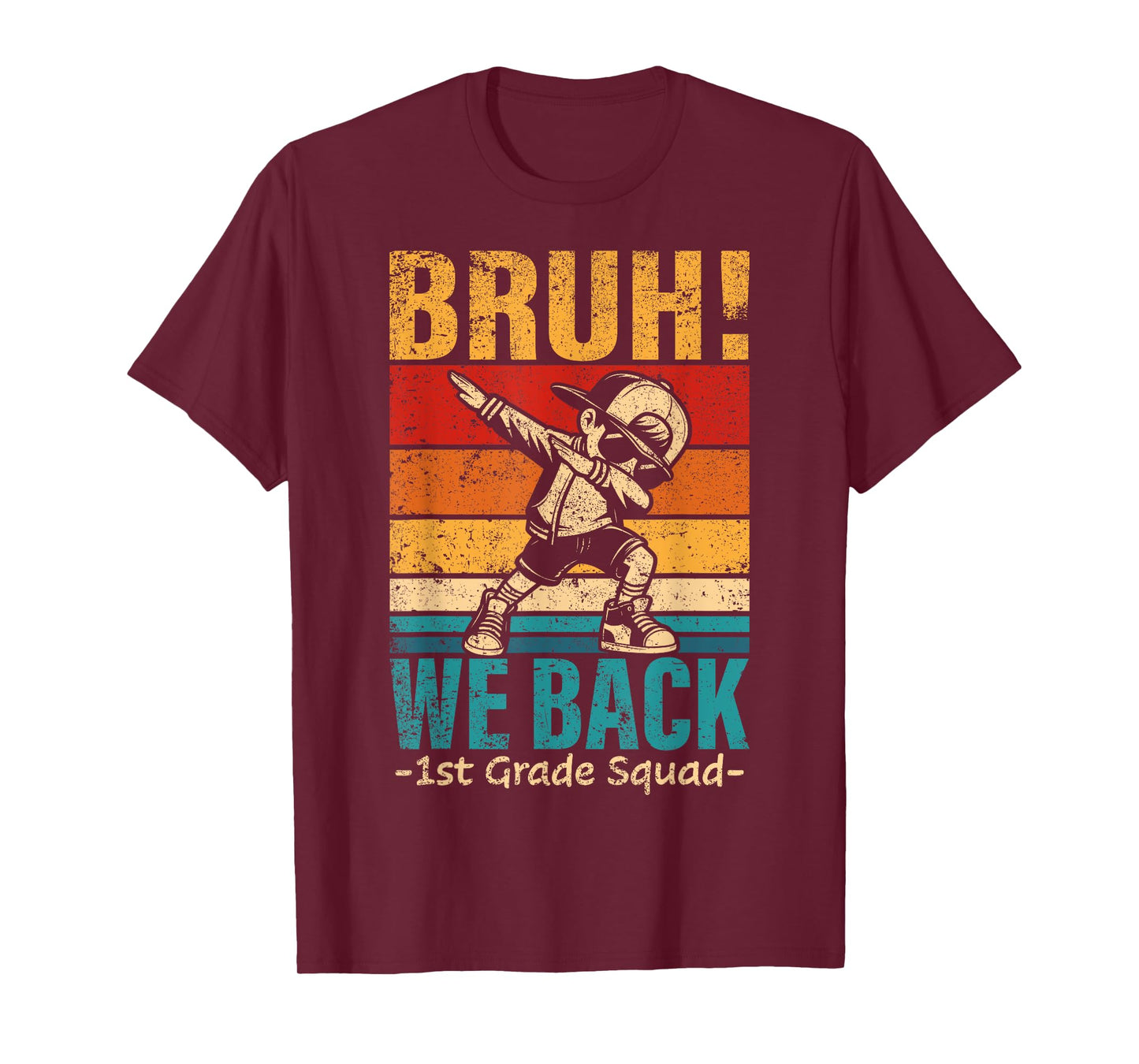 First Grade Dabbing Boy Bruh We Back 1st Grade Squad Student T-Shirt