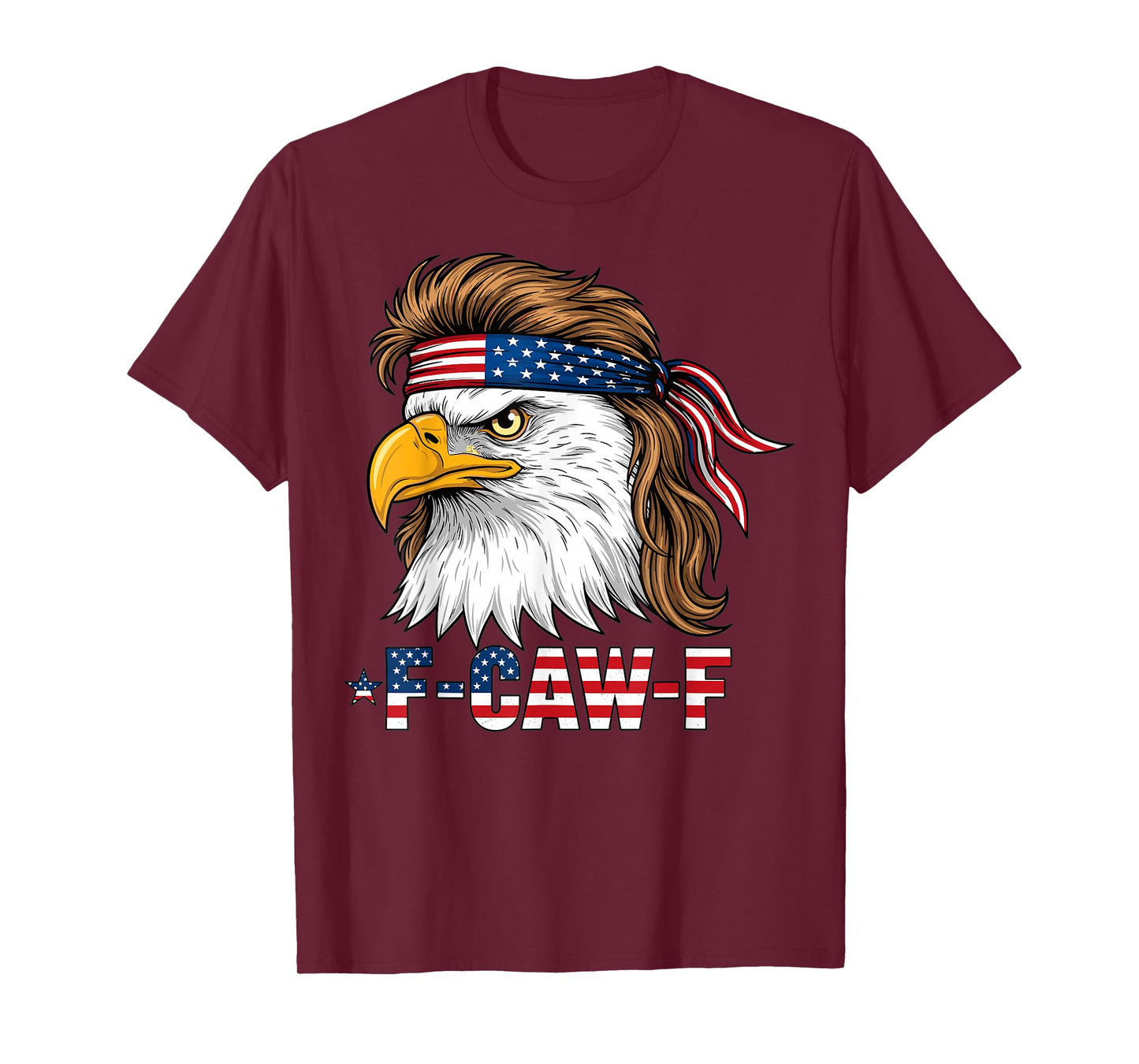 American Bald Eagle F Caw F Bandana Patriotic Design T-Shirt