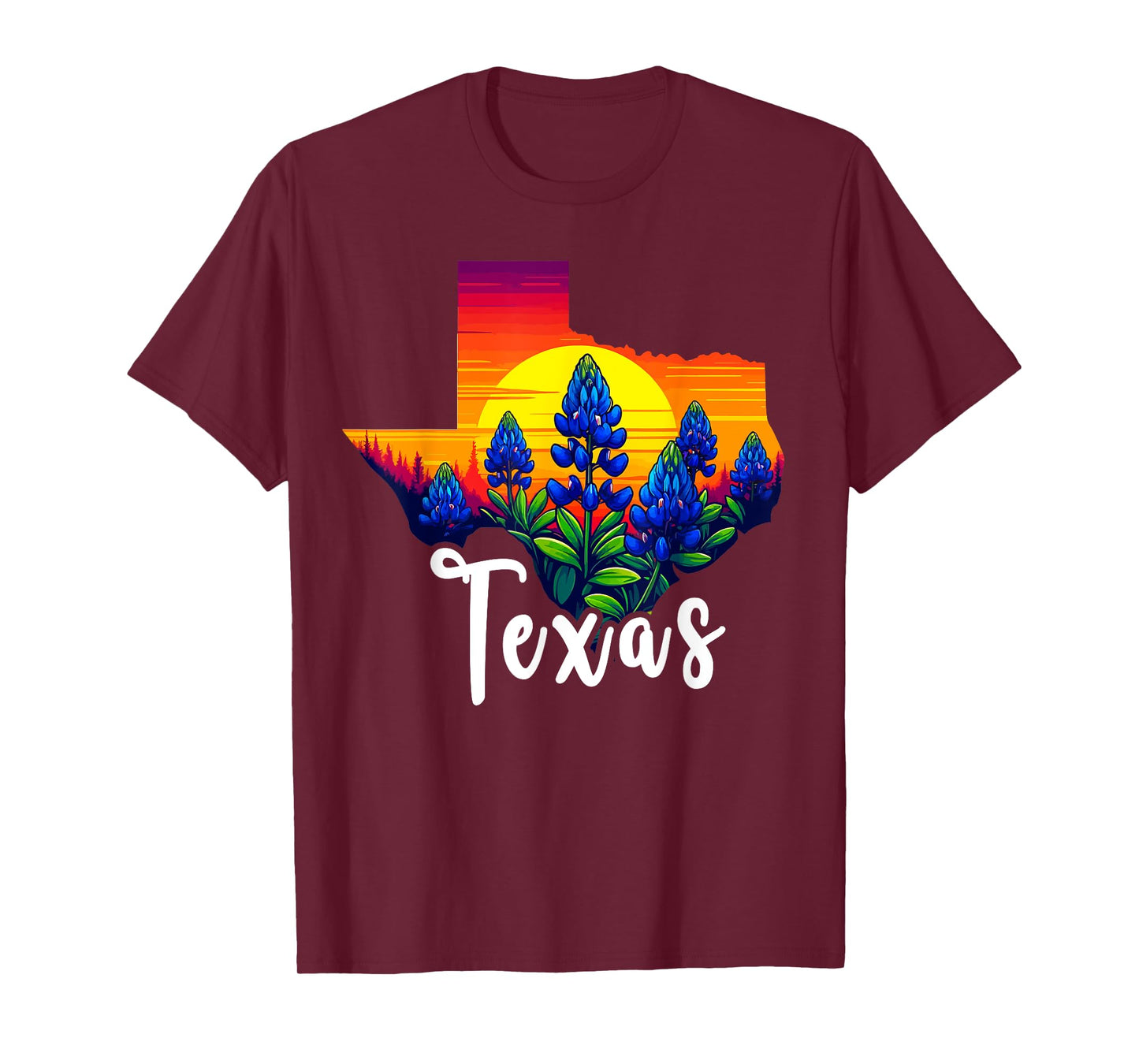 Texas Bluebonnet Sunset Lover Texas Wildflower Bluebonnets T-Shirt