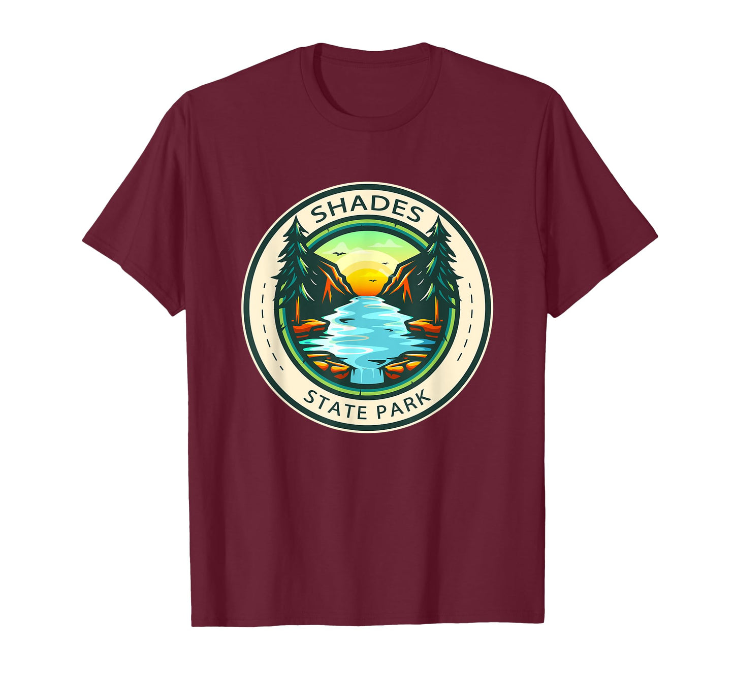 Shades State Park Indiana Badge Vintage T-Shirt