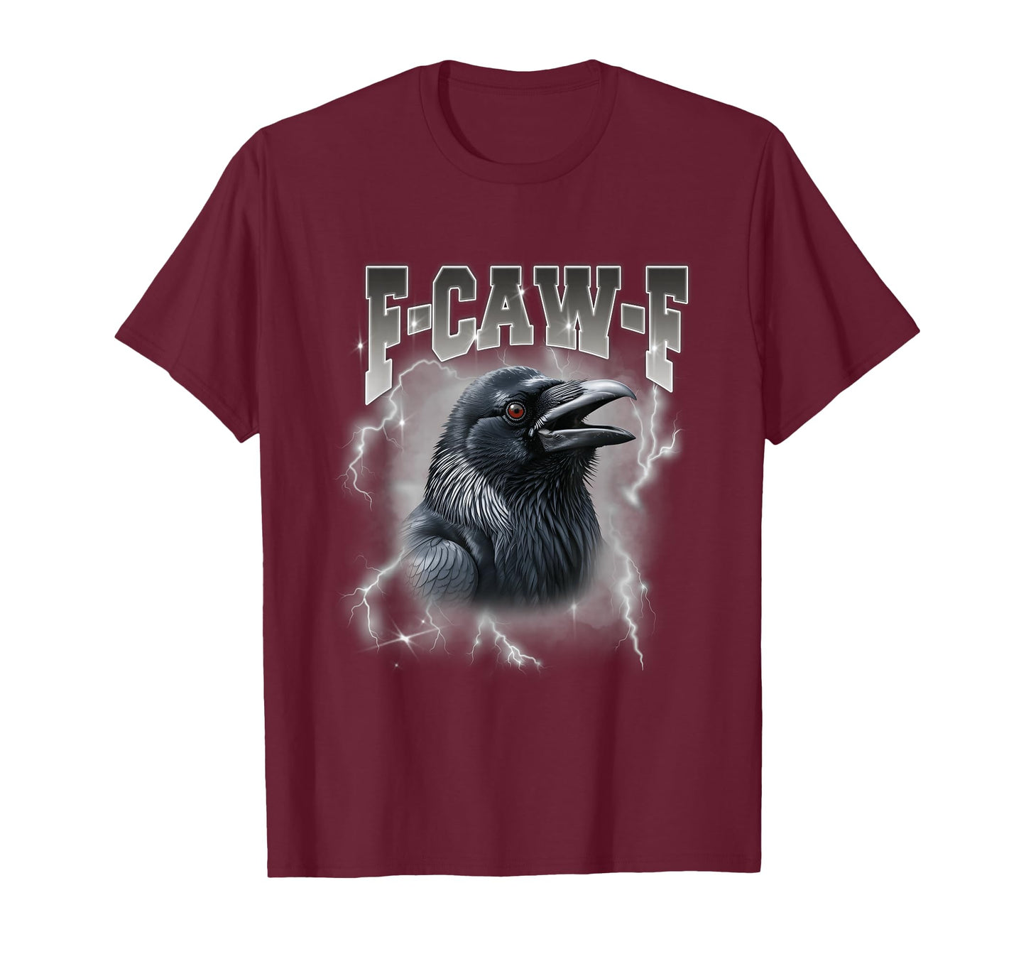 F-Caw-F Black Crow Blackbird FCAWF Vintage Bootleg T-Shirt