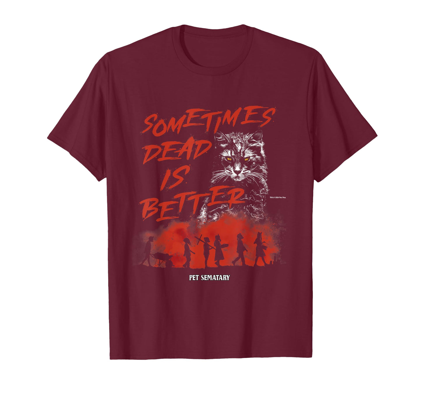 Pet Sematary Halloween Sometimes Dead is Better Cat Design T-Shirt