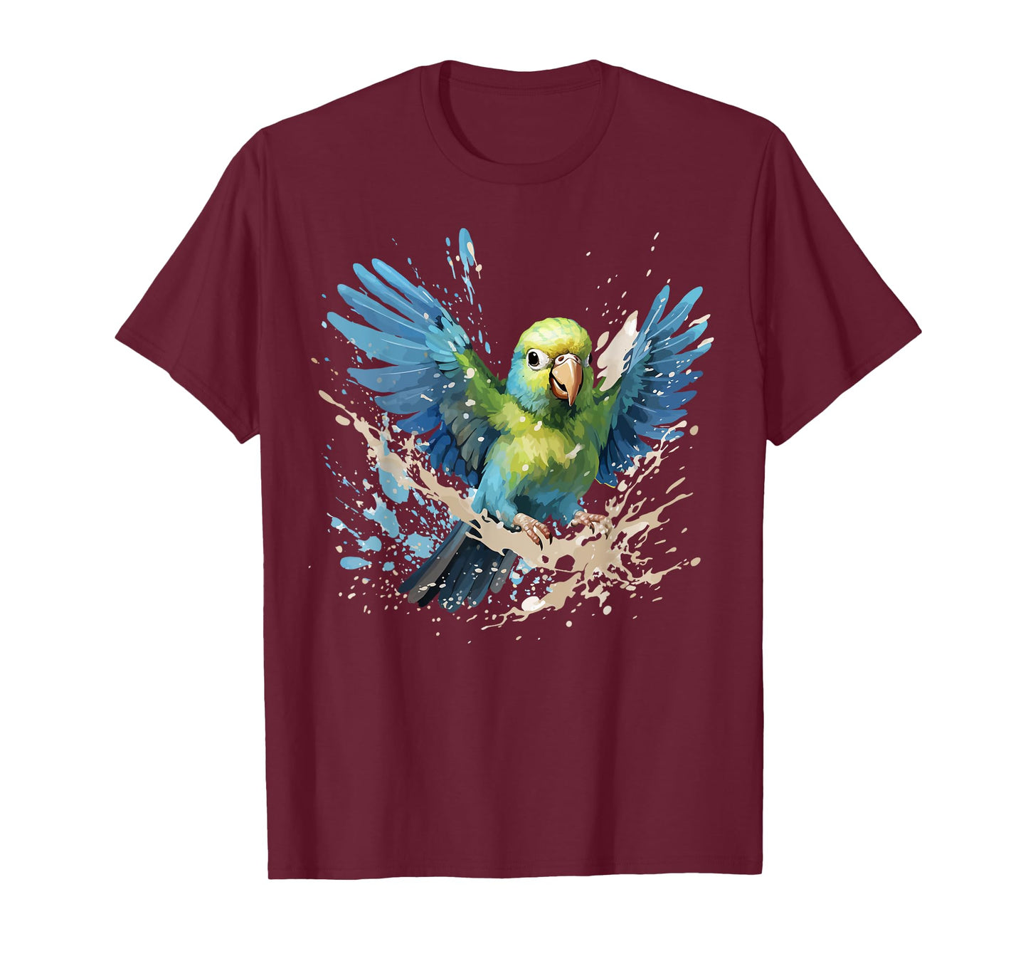 Colorful Splash Art Pacific Parrotlet Parrot Lover T-Shirt