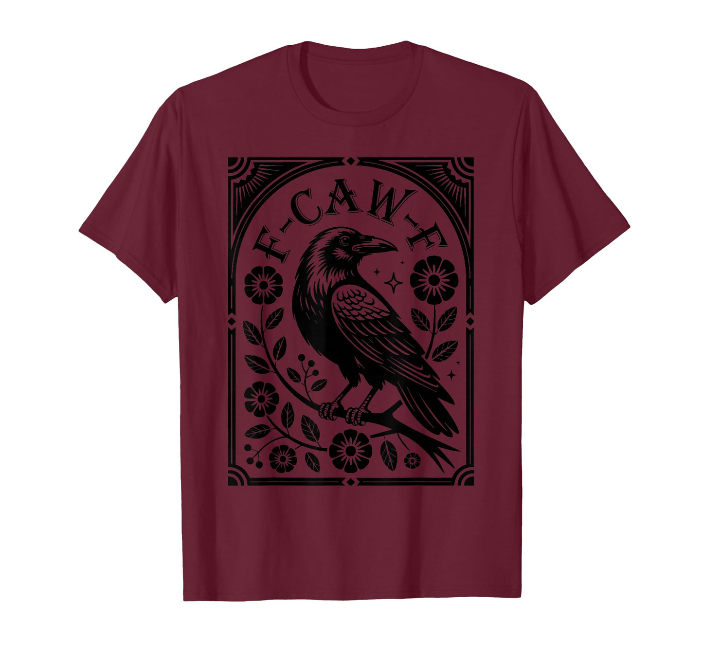 Black Crow, F-Caw-F Funny Black Bird T-Shirt