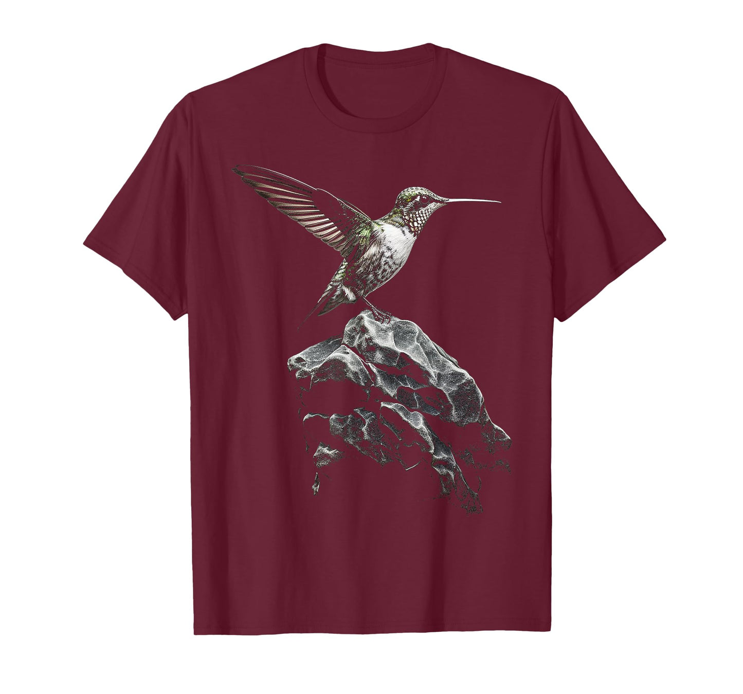 Hummingbird Art Stones Animal Portrait Bird Hummindgbird T-Shirt