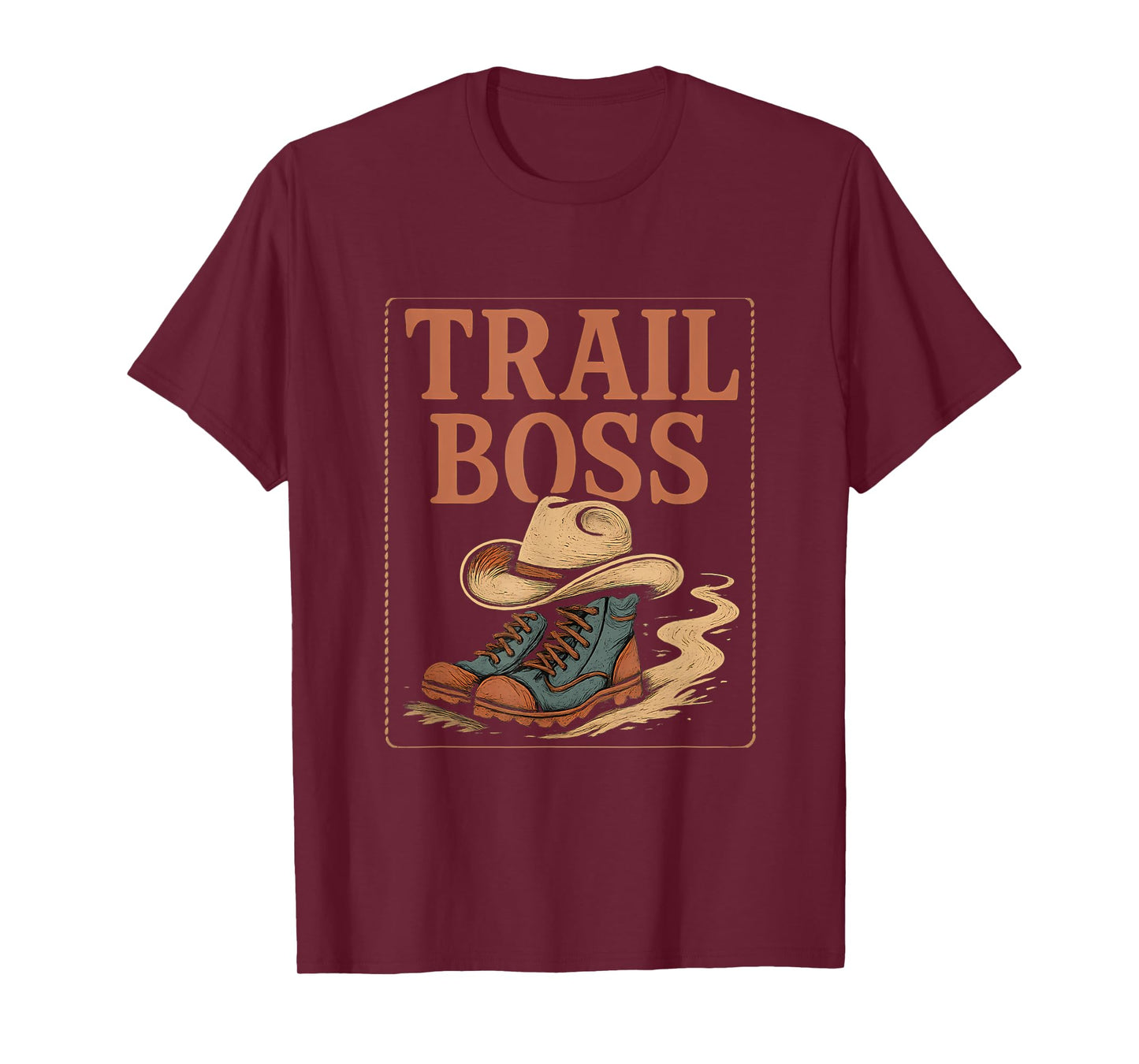 Trail Boss Western Camping & Hiking Outdoors Design T-Shirt