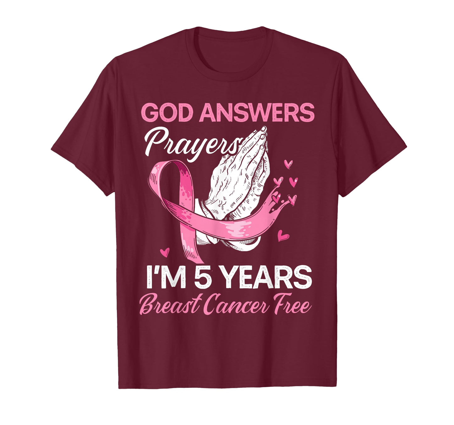 God Answers Prayers Breast Cancer Survivor Christian T-Shirt