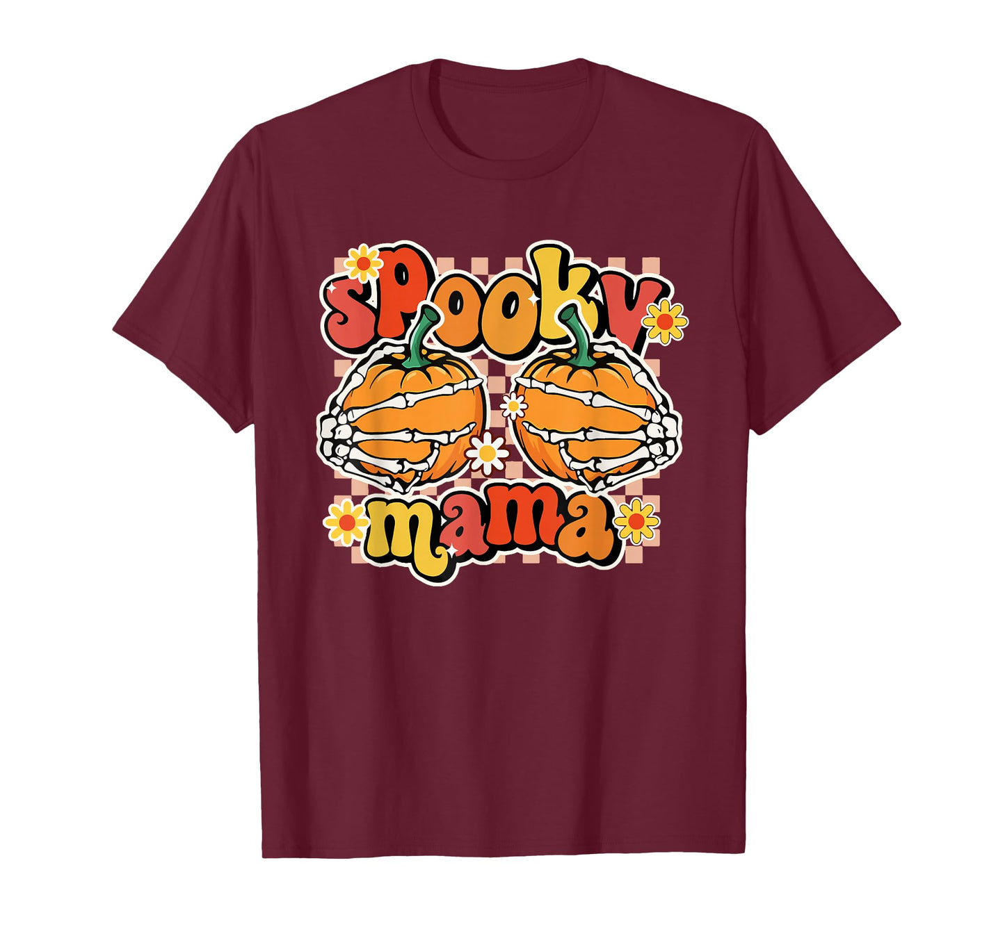 Spooky Mama Pumpkin Halloween T-Shirt